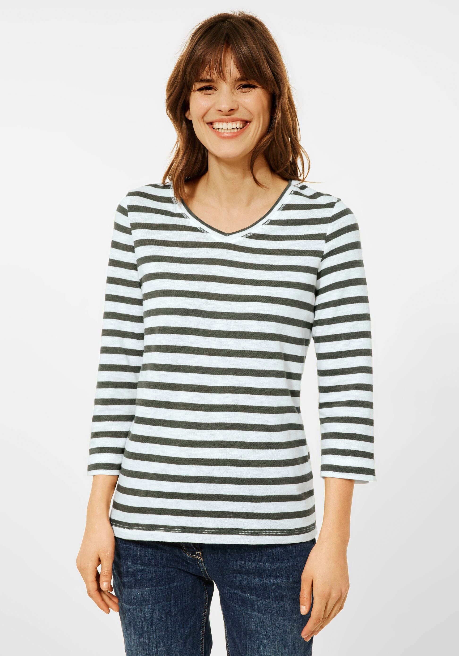 Cecil 3/4-Arm-Shirt, mit Streifen Muster