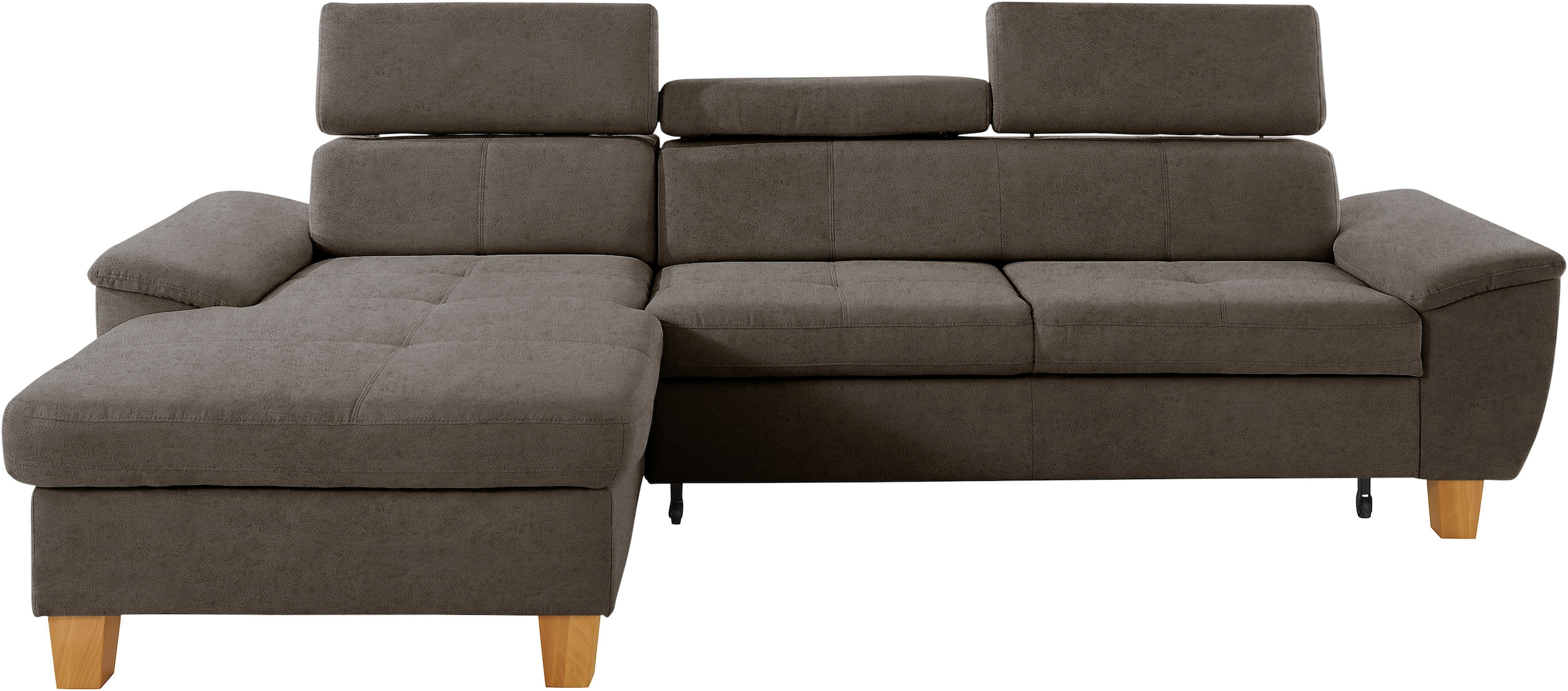 exxpo - sofa fashion Ecksofa »Enya, aufwendige Detailverarbeitung, hoher Sitzkomfort, bequem, L-Form«, inkl. Kopfteilverstellung, wahlweise mit Bettfunktion und Bettkasten