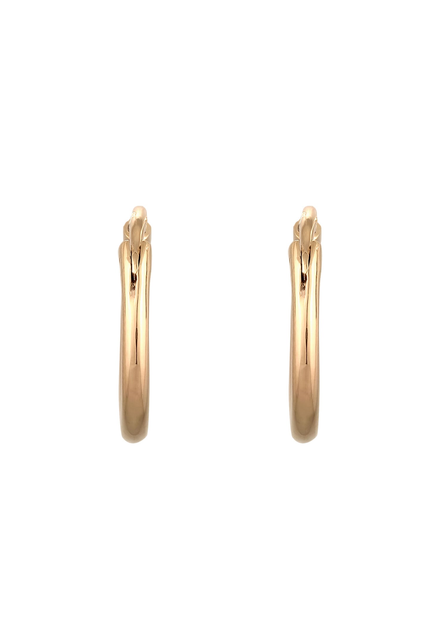 Elli Premium Paar Creolen »Ohrringe Creole Basic 375 Gelbgold«