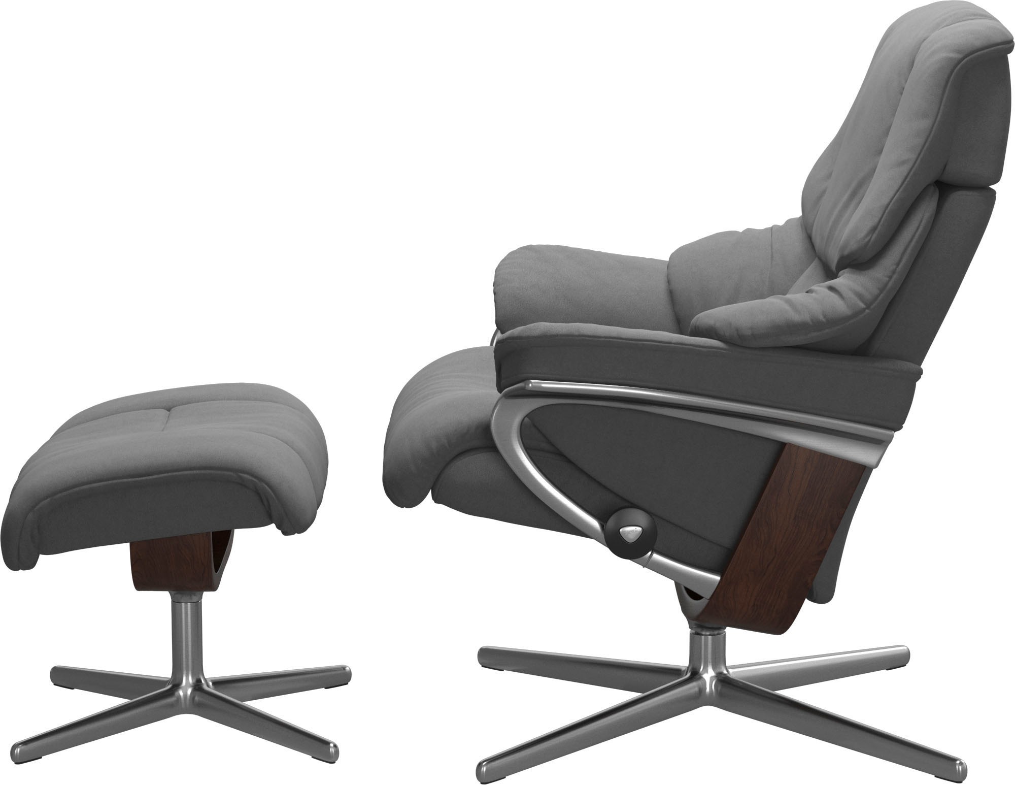 Stressless® Relaxsessel »Reno«, mit Cross Base, Größe S, M & L, Holzakzent Braun
