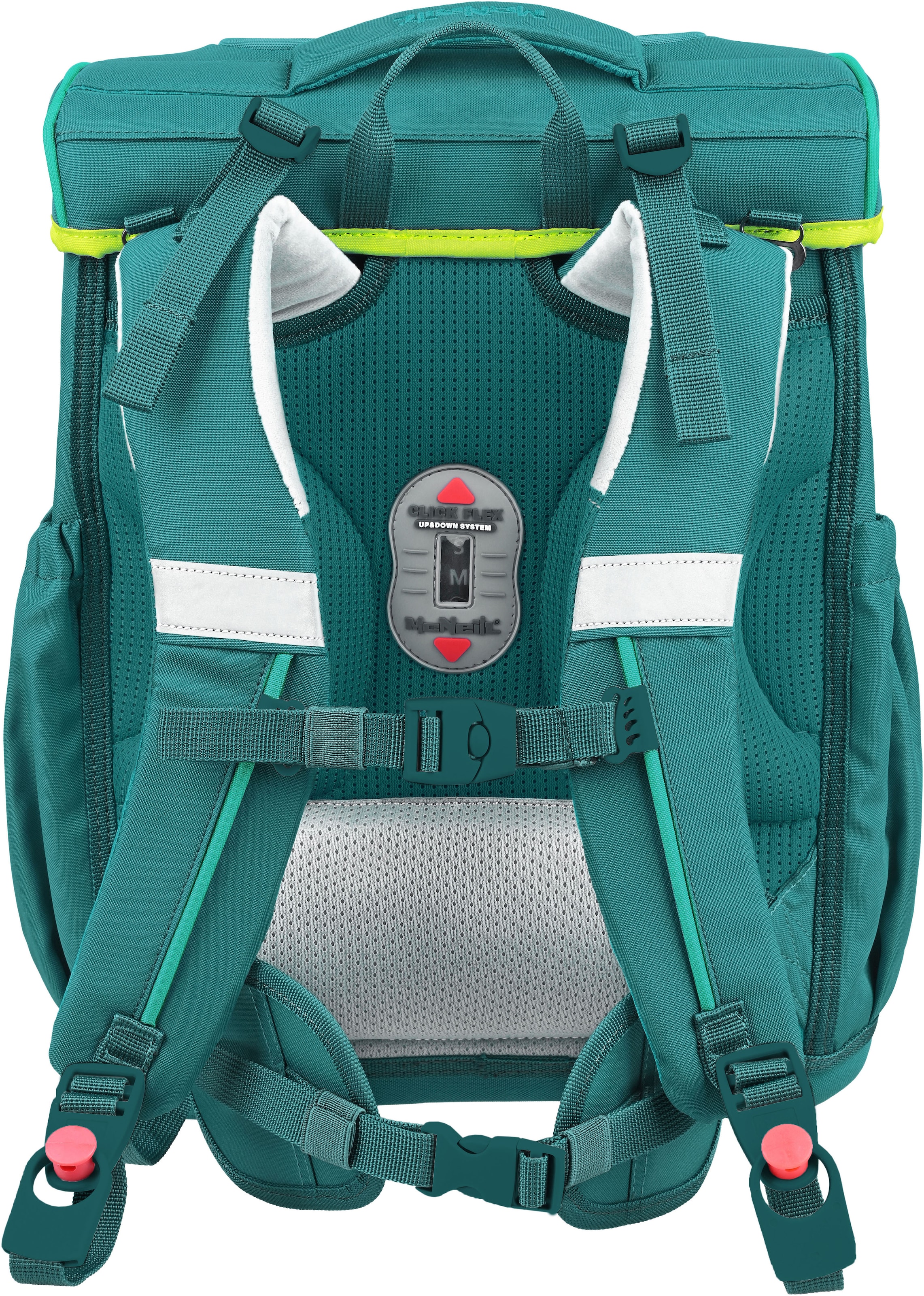 McNeill Schulranzen »Bravo, inkl. Etui, Turnbeutel,« Reflektierende Streifen auf den Schultergurten;Retroreflektierende Flächen