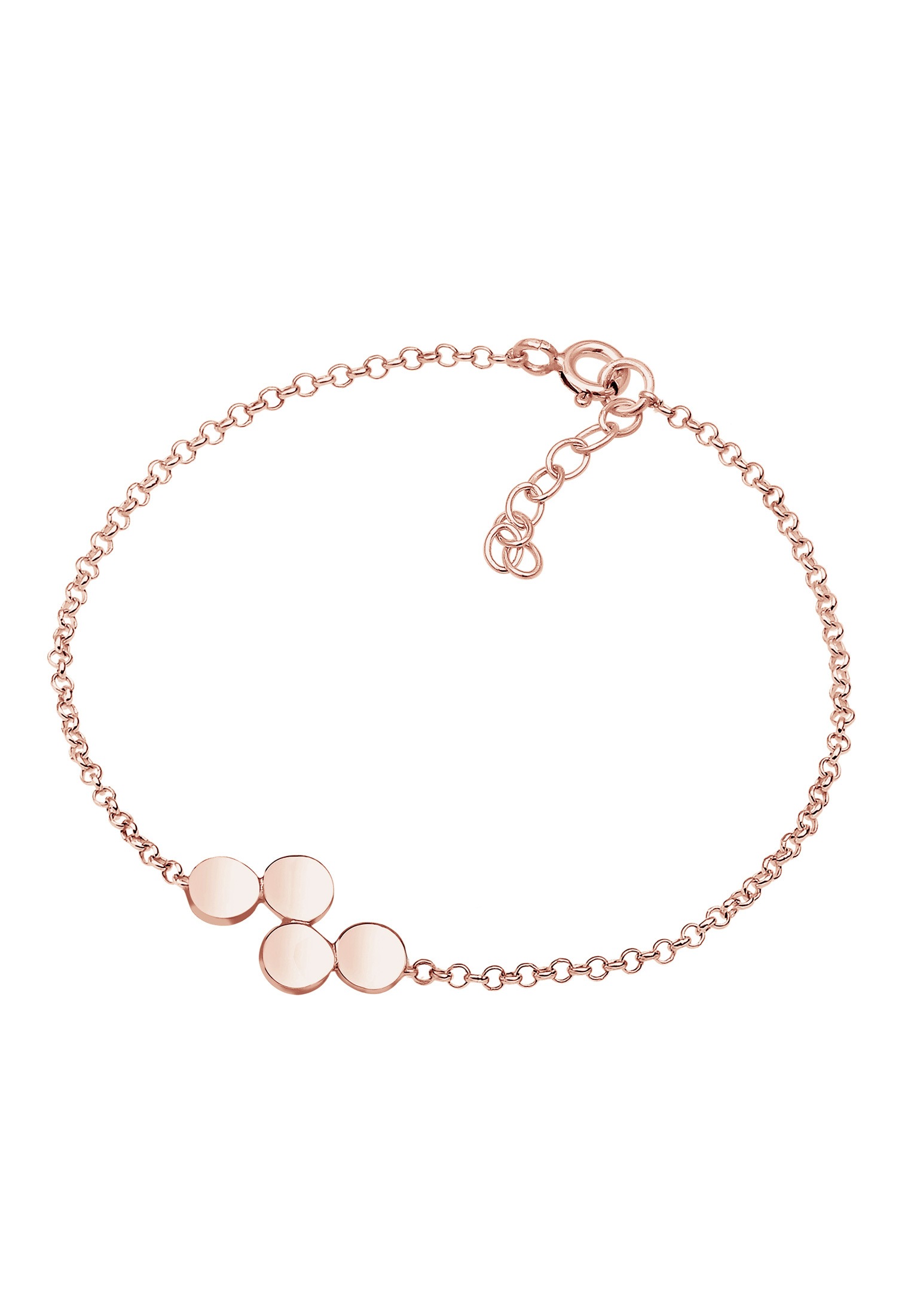 Elli Armkette »Armband Plättchen Kreis 925 Sterling Silber«
