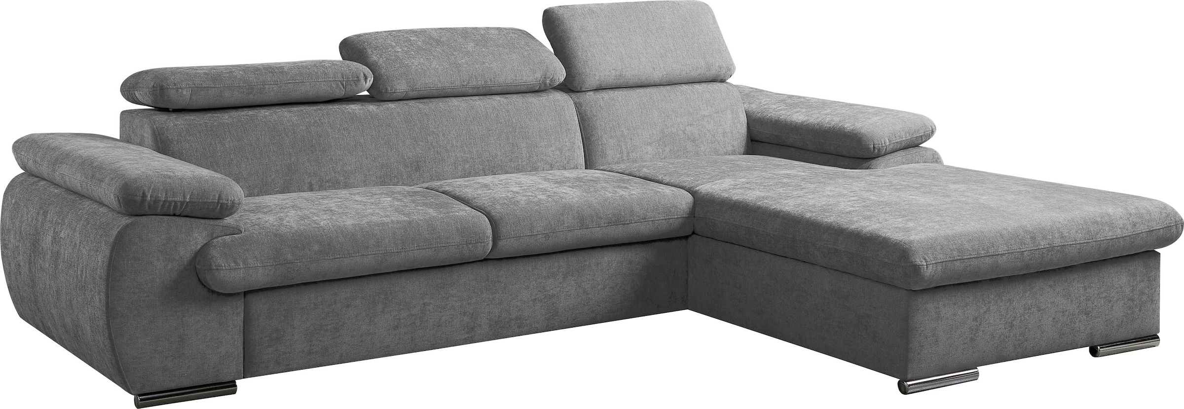 WERK2 Ecksofa »Cosmo« Eckcouch mit Schlaffunktion, Bettkasten & verstellbaren Kopfteilen