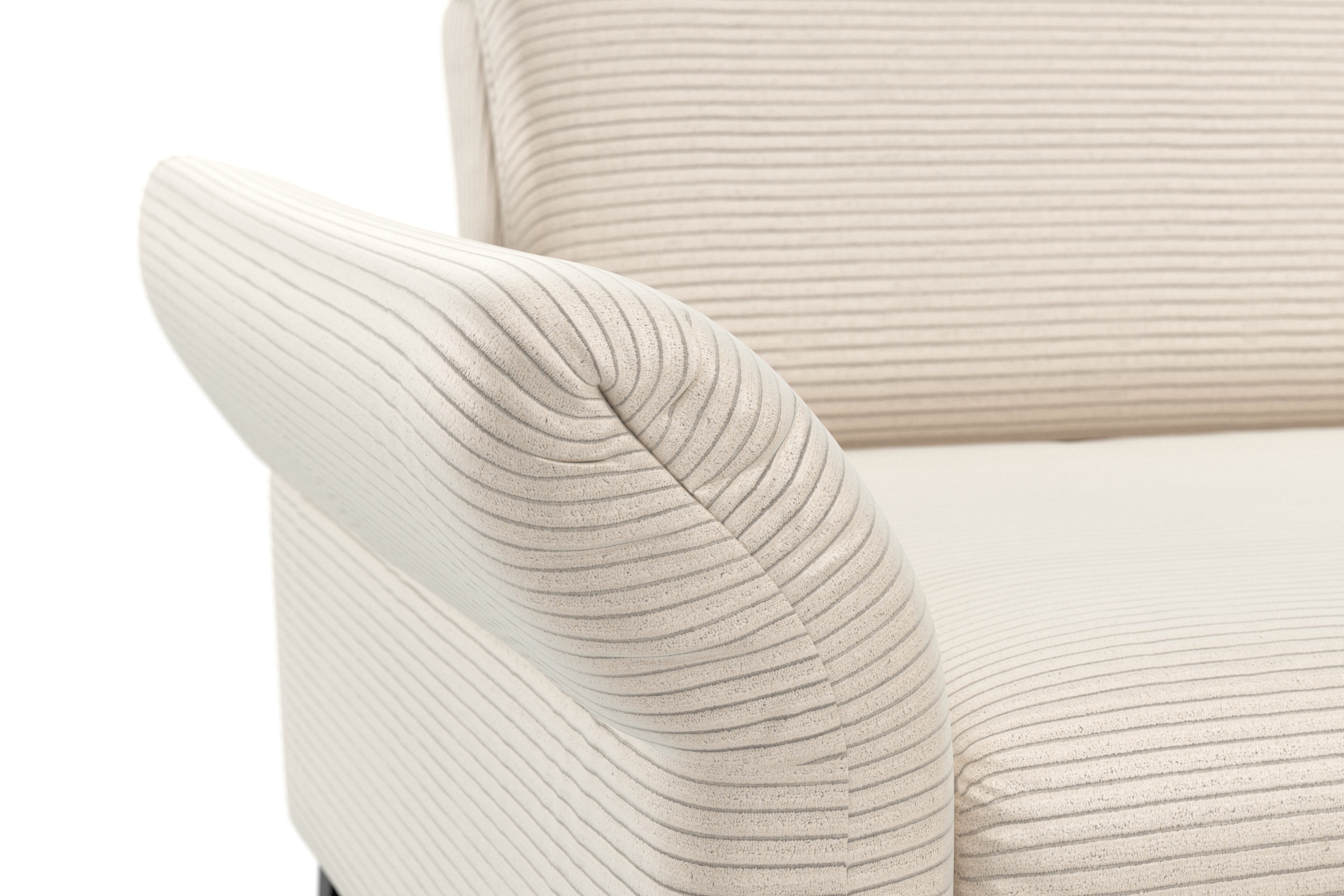 Home affaire Ecksofa »Coco L-Form« Sitztiefen-, Arm- und Kopfteilverstellung, Cord-Bezug, Fußhöhe 15 cm