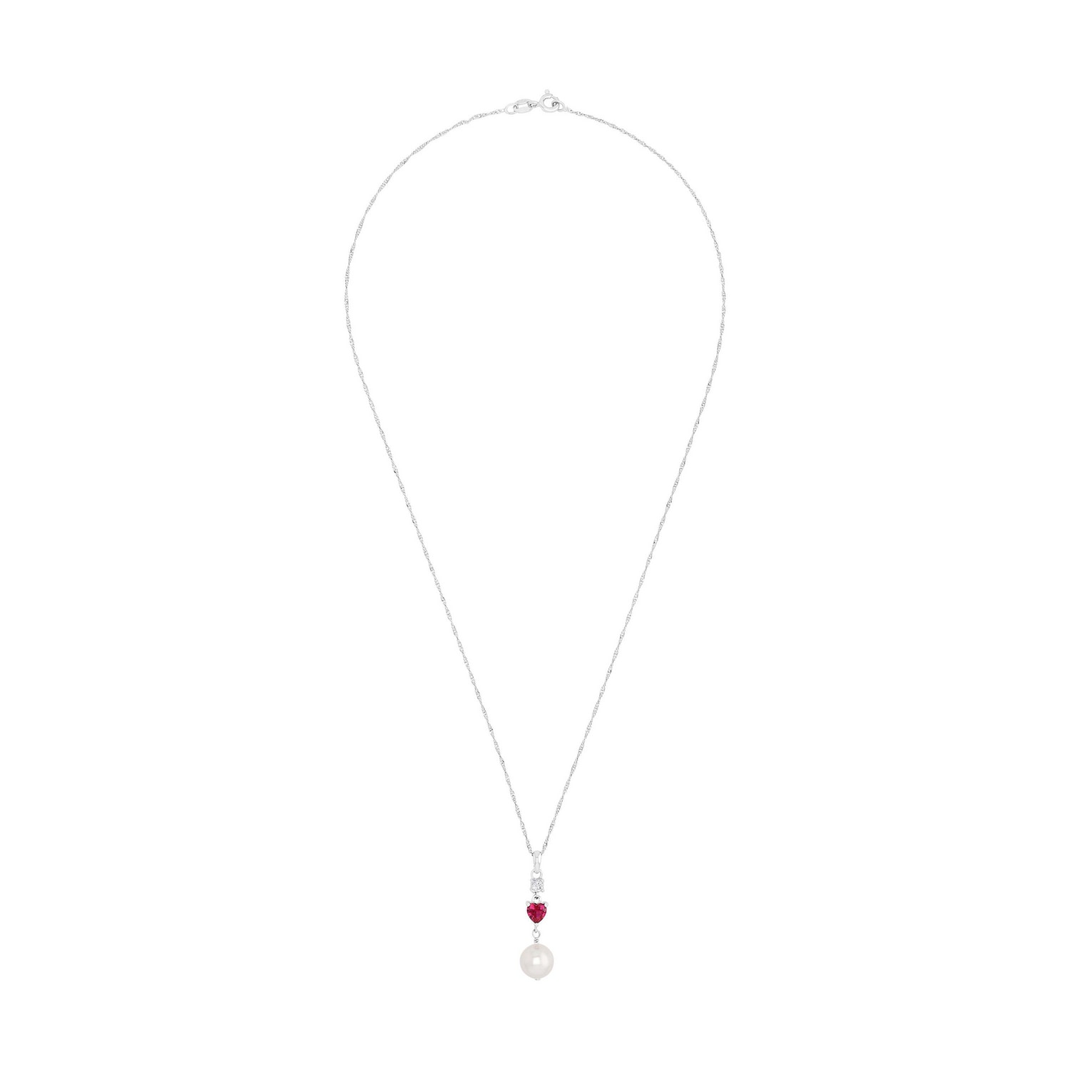 Amor Kette mit Anhänger »Schmuck Geschenk, Herz Perle« mit Zirkonia (synth.) - mit Muschelkernperle