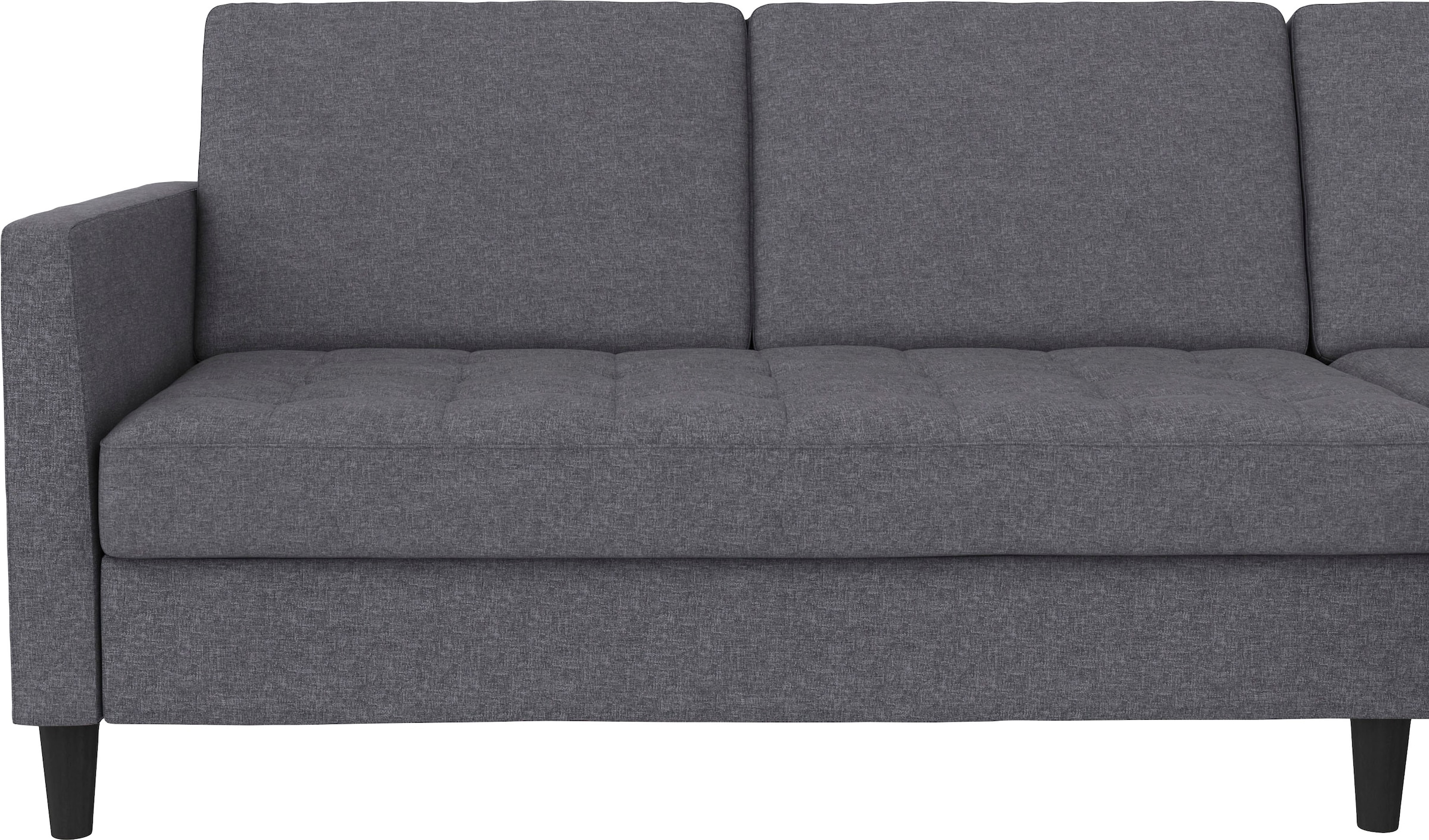 Dorel Home Ecksofa »Presley, L-Form,«, Ecksofa mit Bett-Funktion und Stauraum, verstellbare Rückenlehne