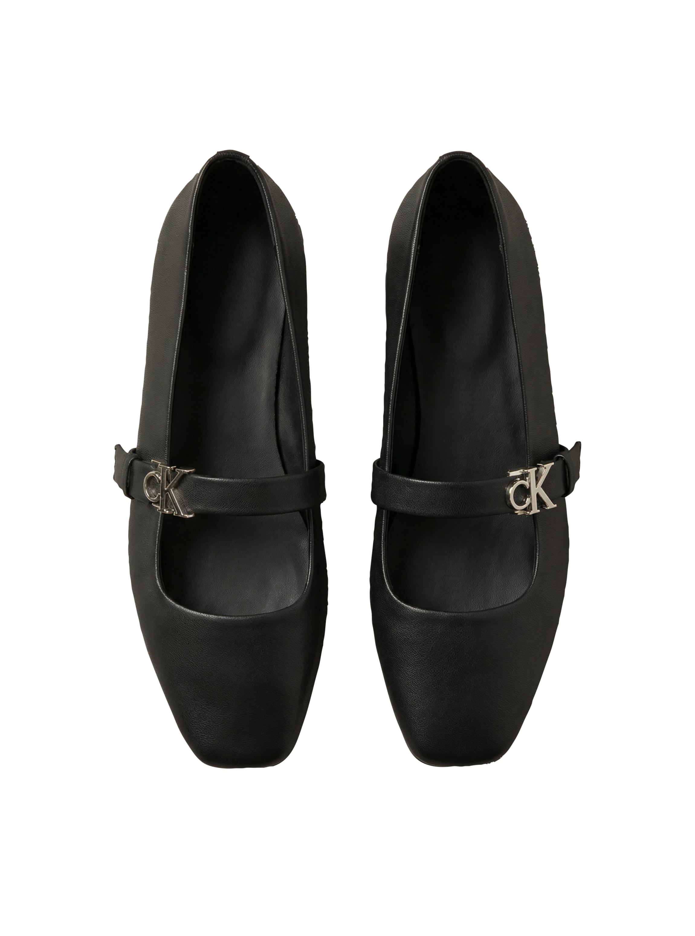 Calvin Klein Ballerina »SQUARED BALLERINA MJ LTH MG HDW«  Flat, Loafer mit modischer Zierschnalle