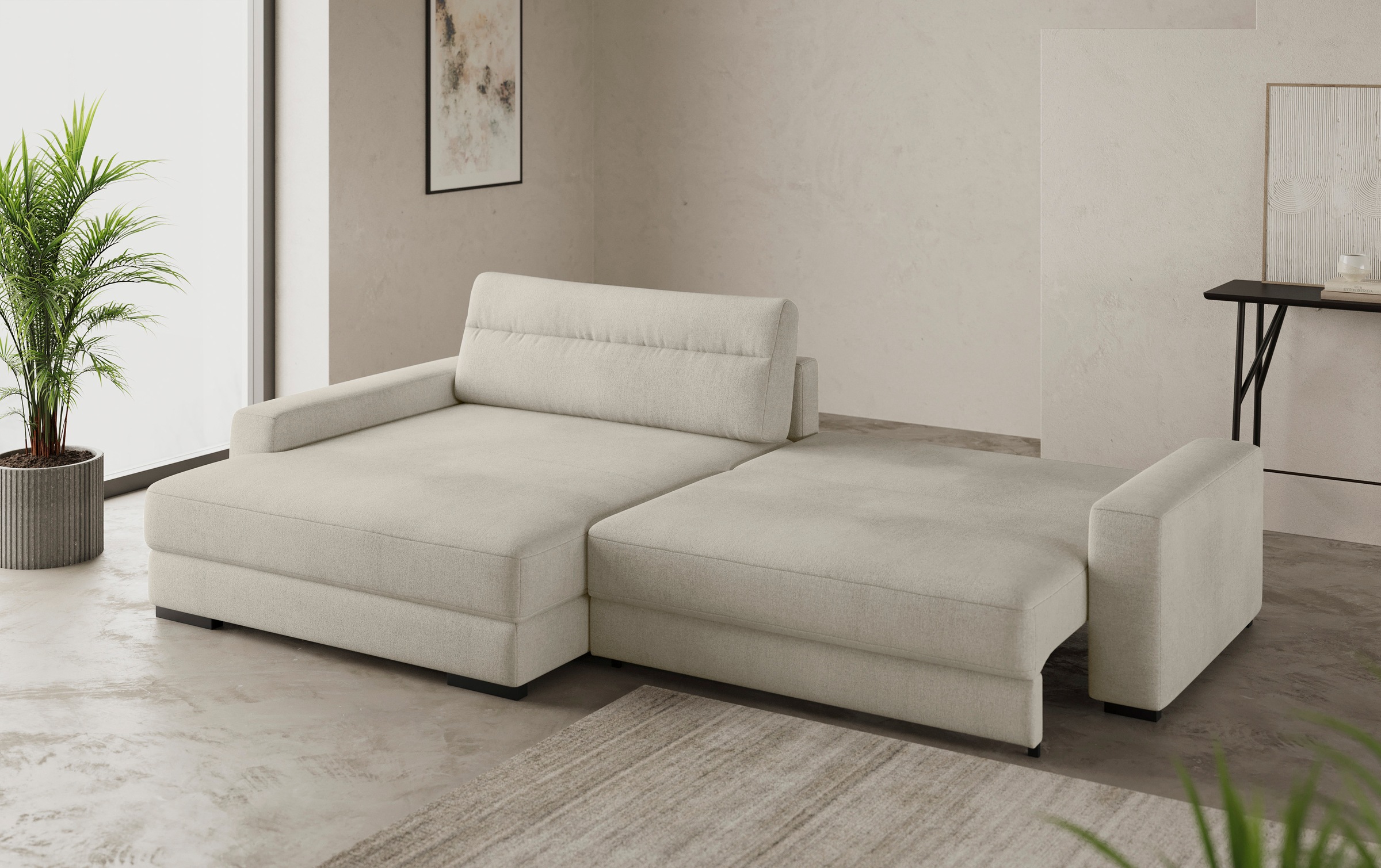 Mr. Couch Ecksofa »Marcello L-Form«, inklusive EasyBett und Bettkasten