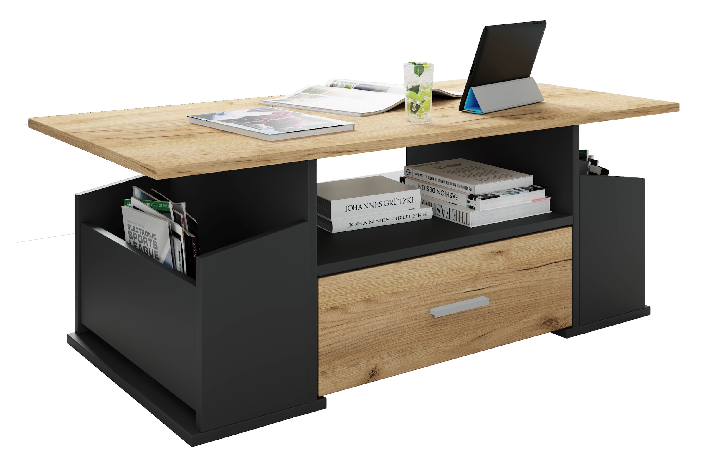 VCM Couchtisch »Holz Sofatisch Couchtisch Schublade Junata« 1 Stk. tlg.