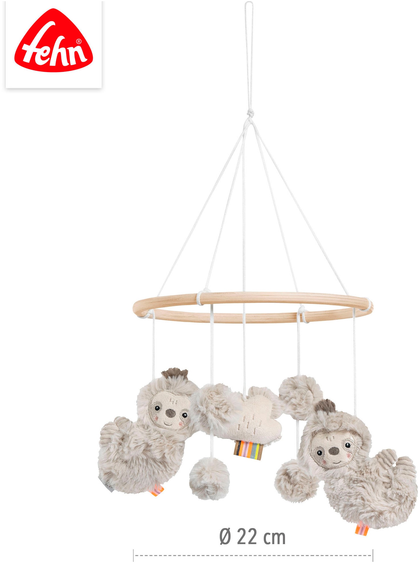 Fehn Mobile »Lazy, Crazy & Pink, Holz-Mobile Faultier«