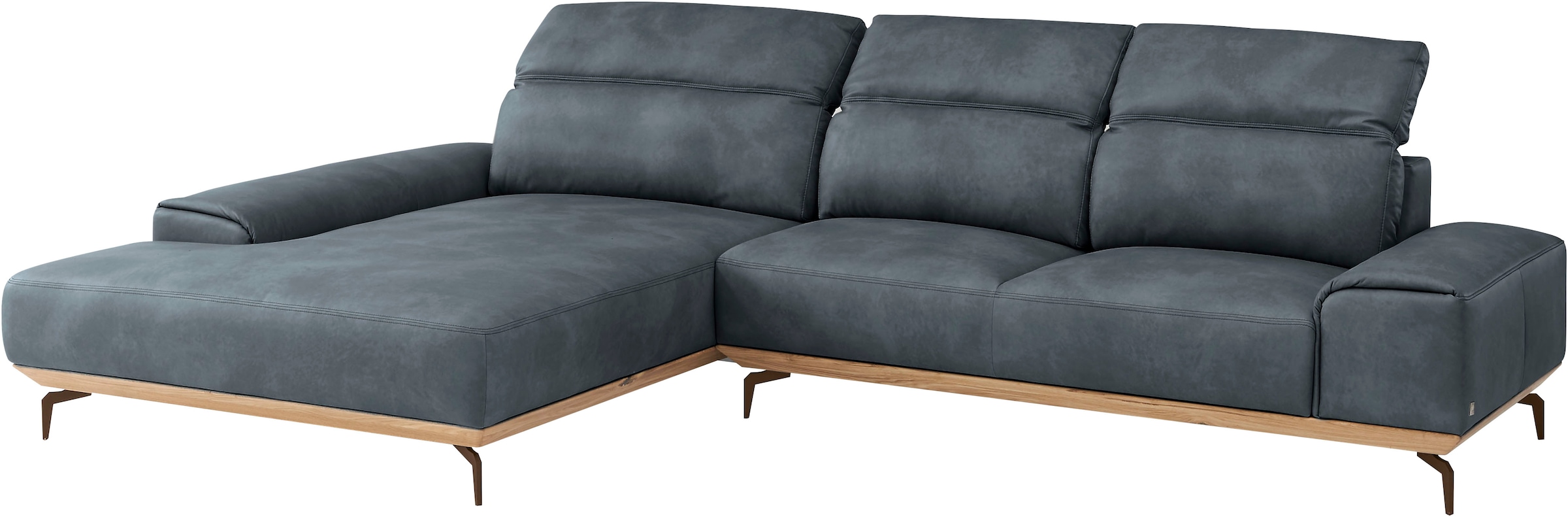Musterring Wohnlandschaft »MR 2490«, Bronze-Fuß Sitzhöhe 46cm, wahlweise mit Funktionen, Maße 342 x 207 cm