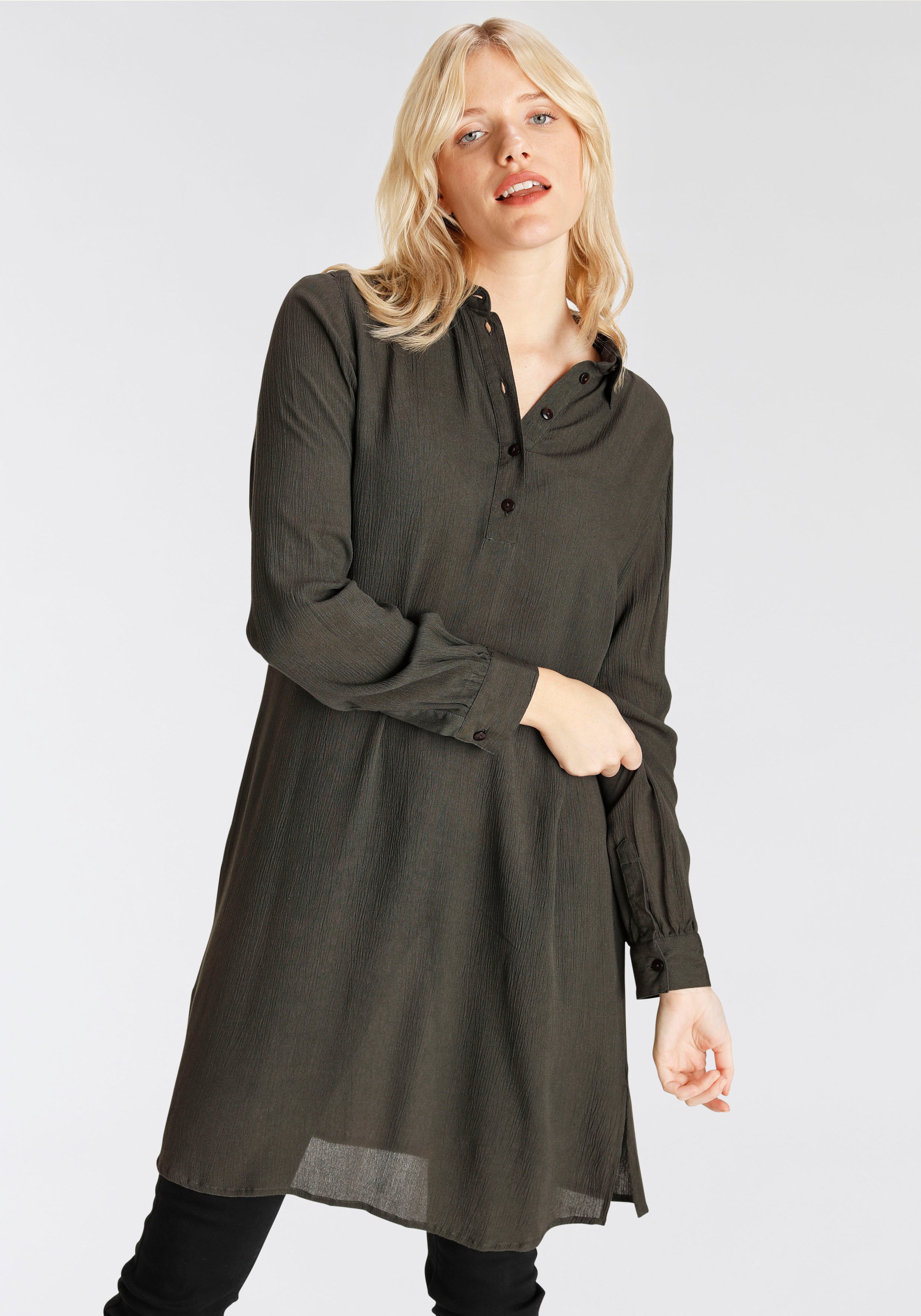 Boysen's Hemdblusenkleid, aus Crincle-Stoff NEUE KOLLEKTION kaufen