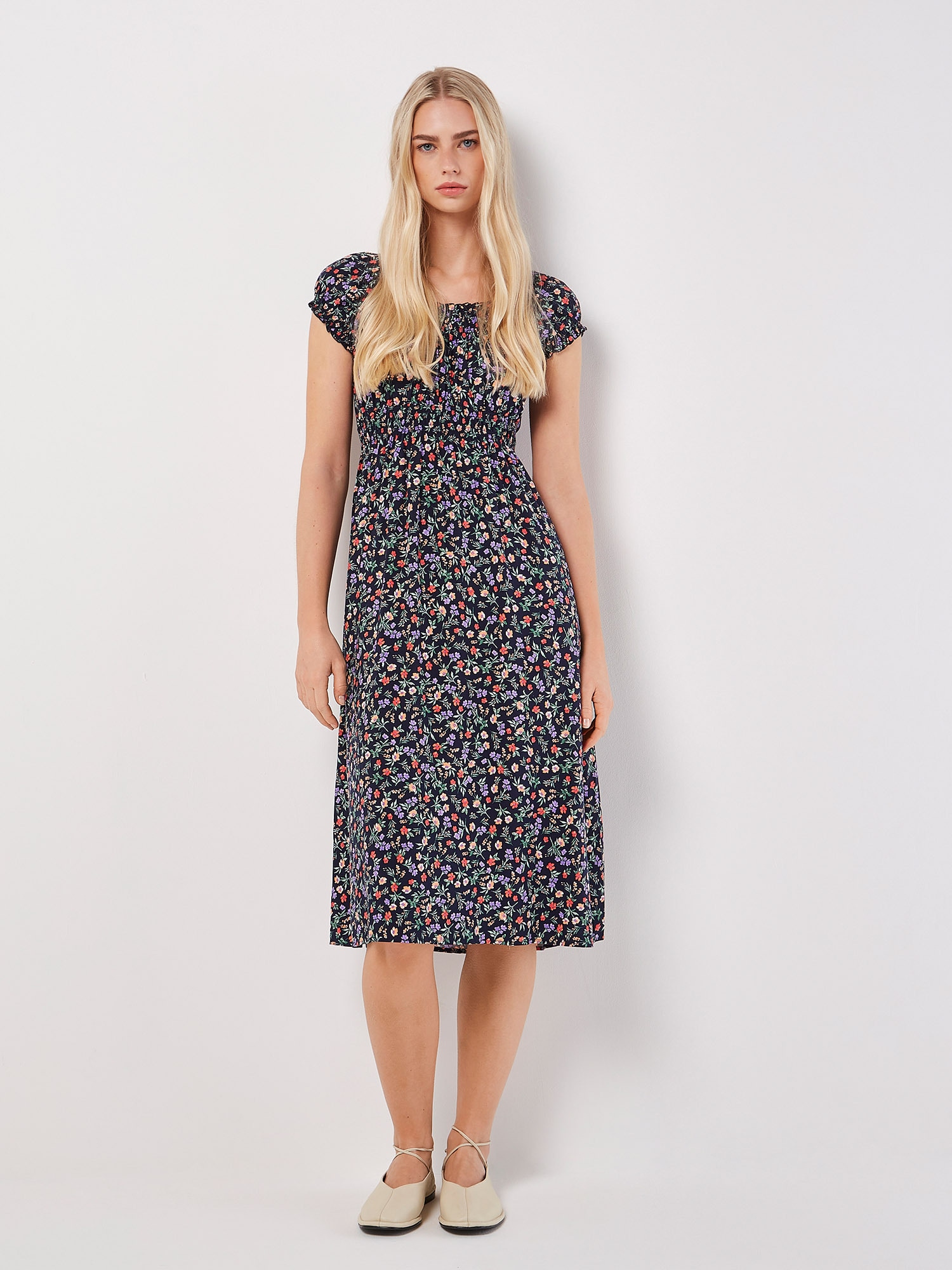Apricot Midikleid »Midikleid« mit Smokdetails