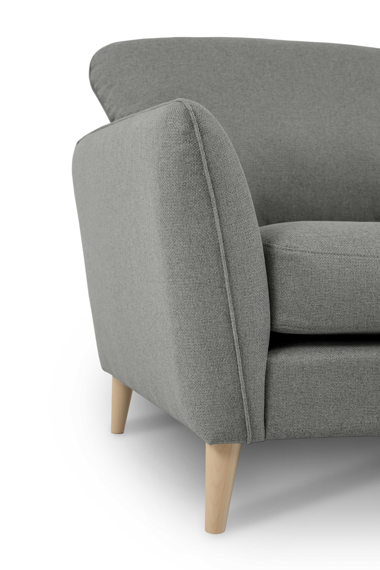 Home affaire 3-Sitzer »MARSEILLE 3er Sofa 206 cm, Cord, Flachgewebe, Struktur, Webstoff«, Massivholzbeine Eiche, Landhausstil, Wellenunterfederung