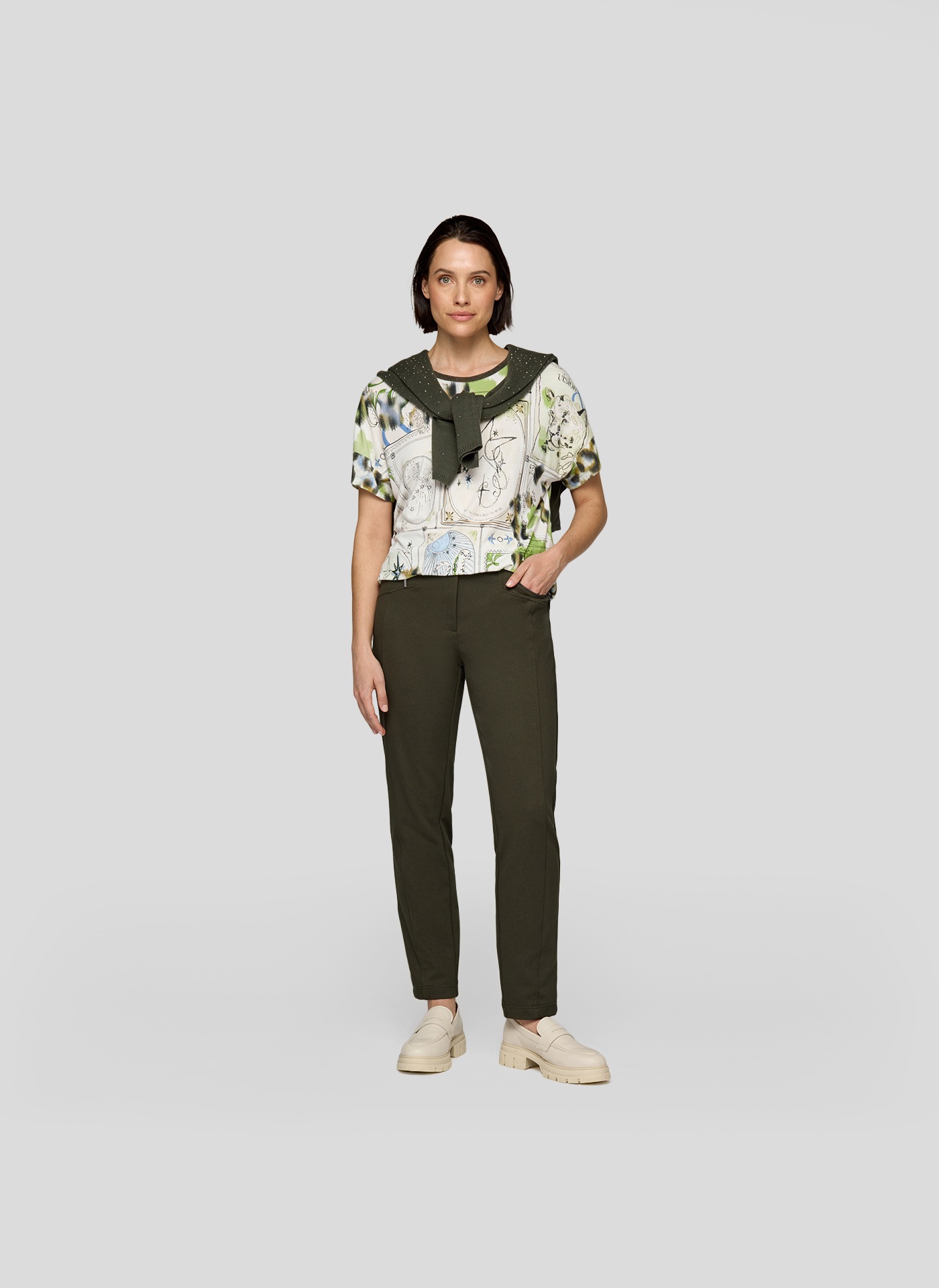 Rabe Kurzarmshirt, im Animal-Look