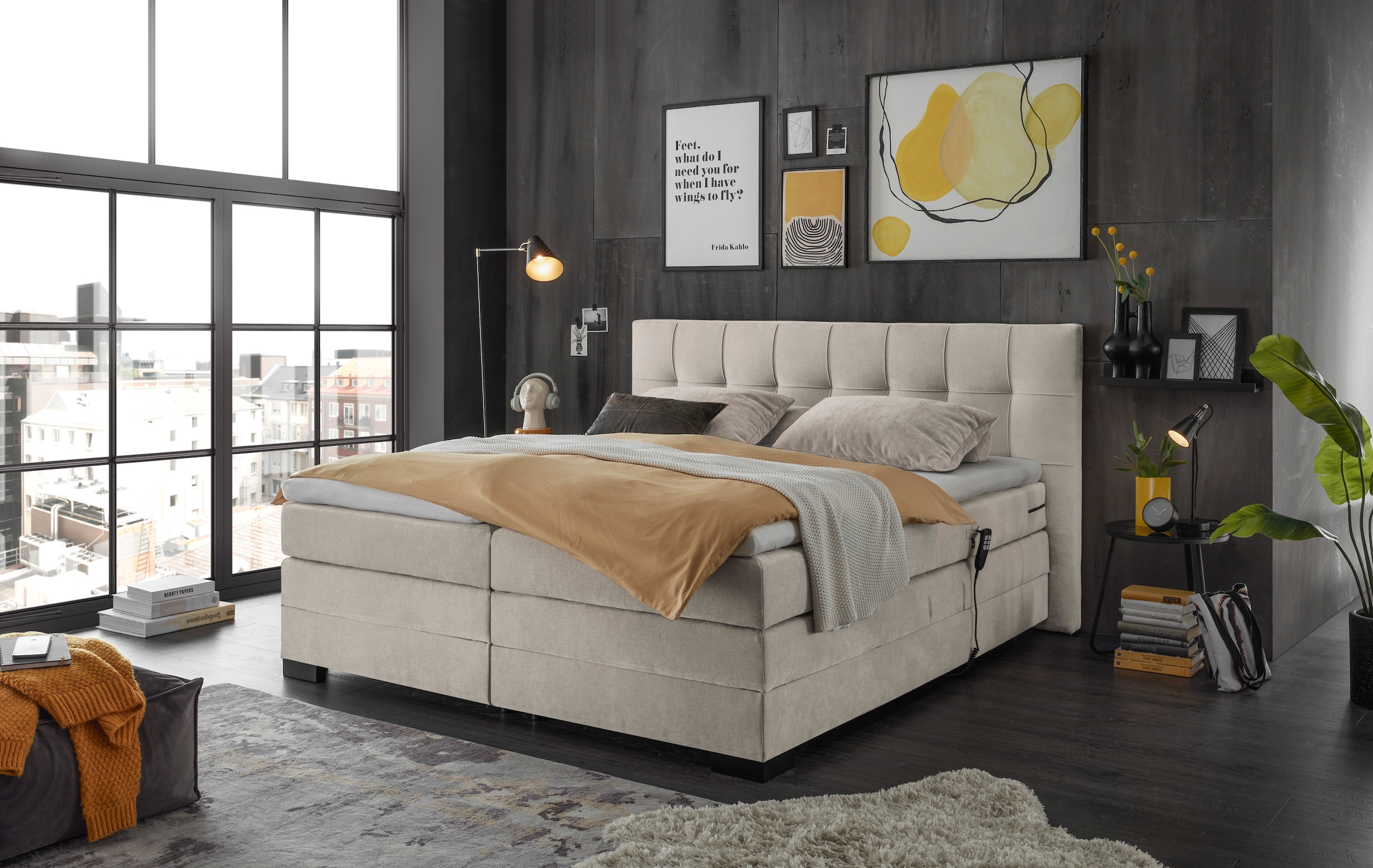 ED EXCITING DESIGN Boxspringbett »Talena«, inkl. Motor und Topper