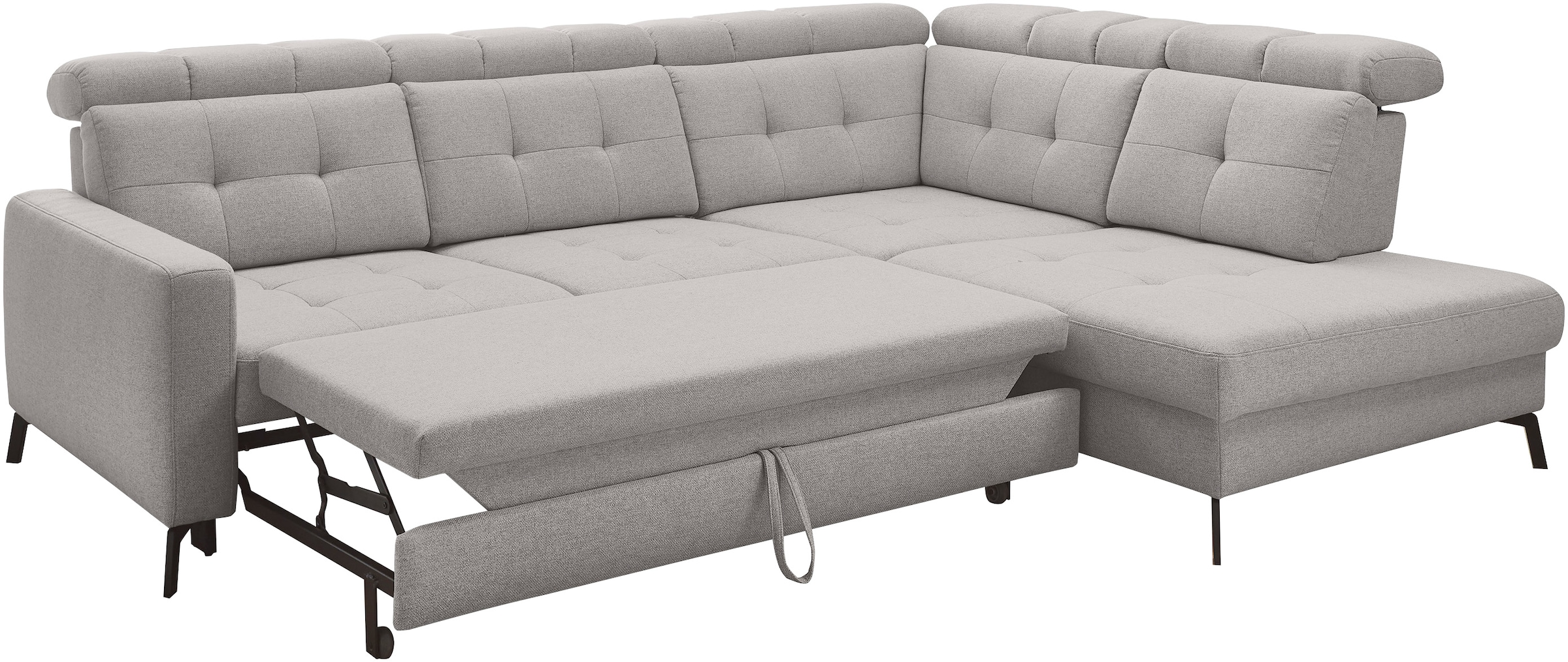 Musterring Ecksofa »MR 4615«, mit Kopf- und Rückenverstellung, Metallfuß schwarz, Maße 272 x 214 cm