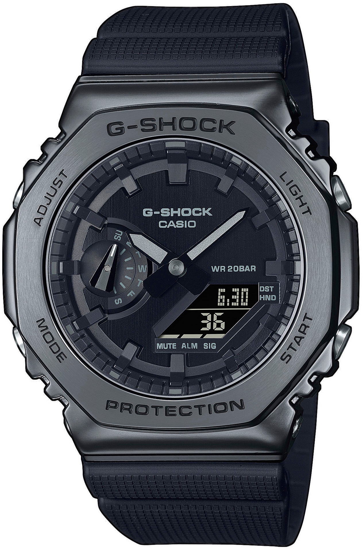 CASIO G-SHOCK Chronograph »GM-2100BB-1AER«, Quarzuhr, Armbanduhr, Herrenuhr, digital, bis 20 bar wasserdicht