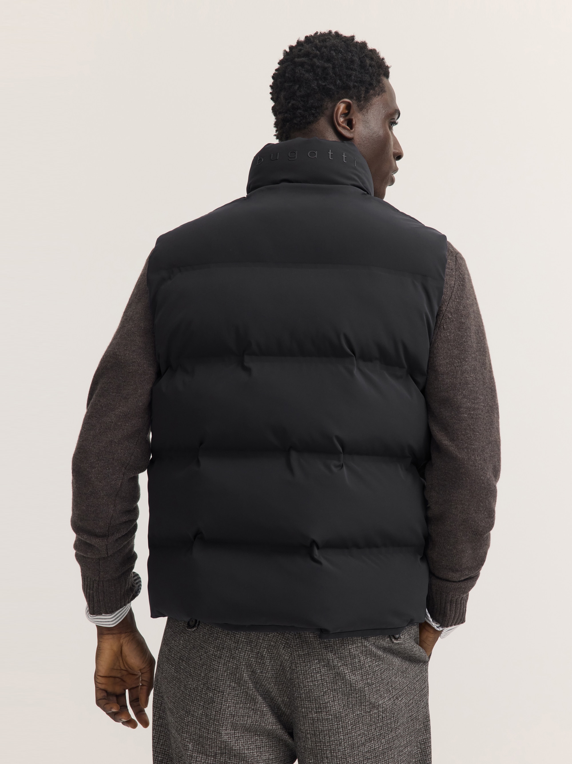 bugatti Steppweste »Regular Fit« Regular Fit Stretch Stehkragen