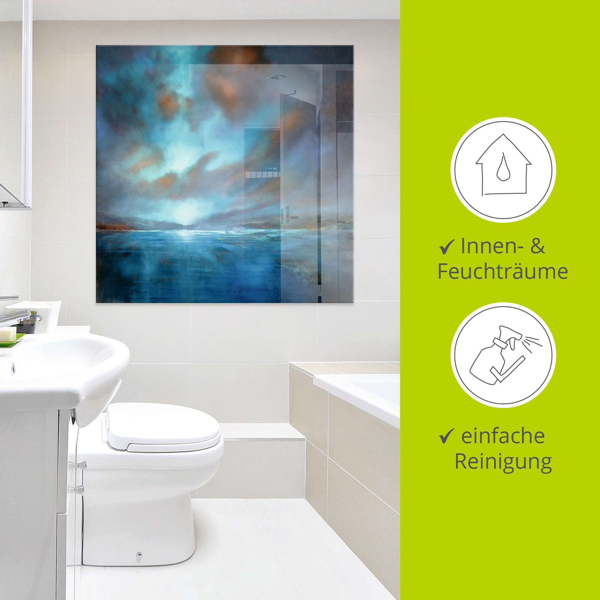 Artland Glasbild »Blaue Weite« Gewässer 1 Stk. tlg. in verschiedenen Größen