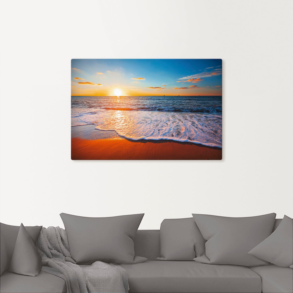 Artland Wandbild »Sonnenuntergang und das Meer«, Strand, (1 St.)