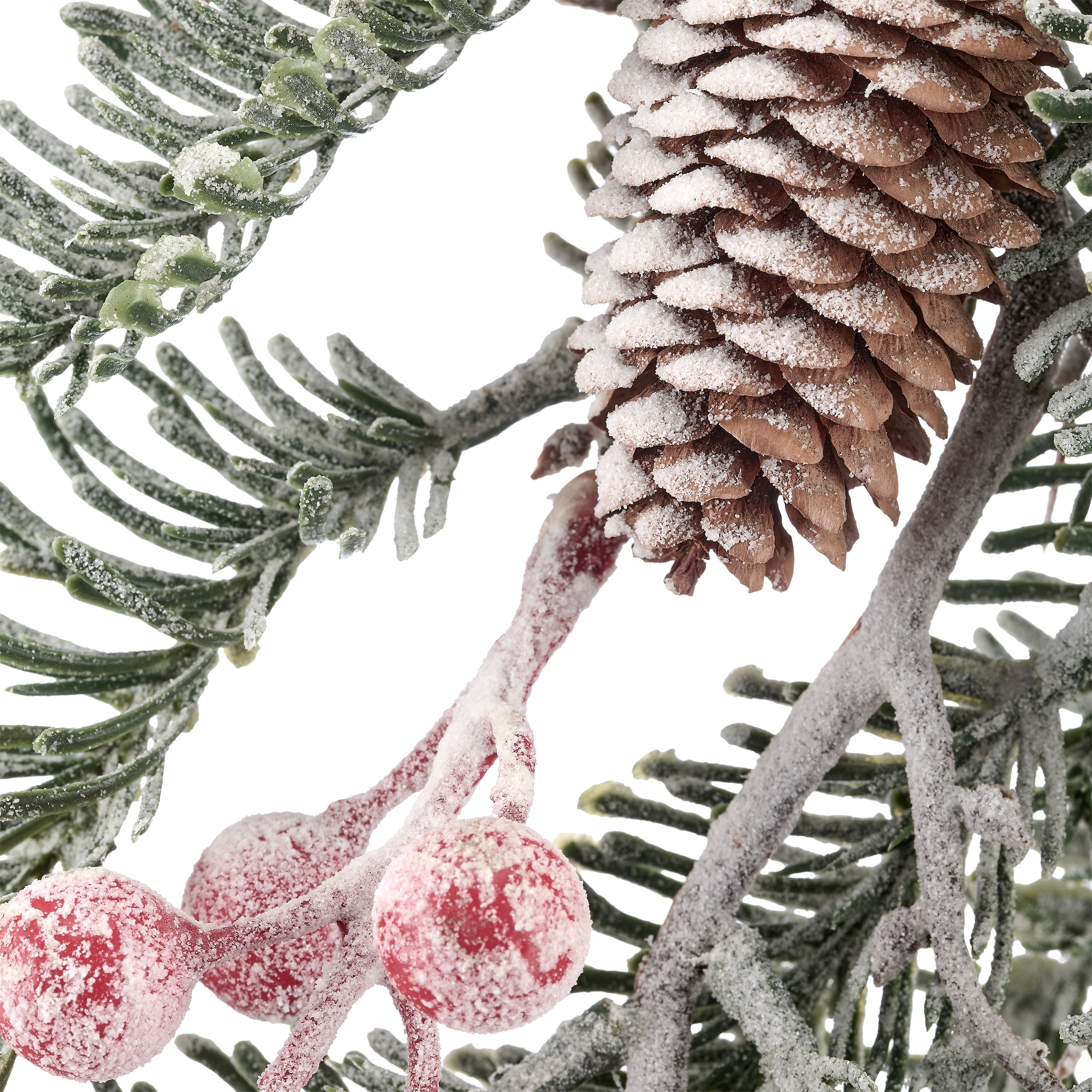 OTTO home Winterliche Kunstpflanze »Tannengirlande, ca.91cm lang« mit Zapfen, in gefrosteter Optik