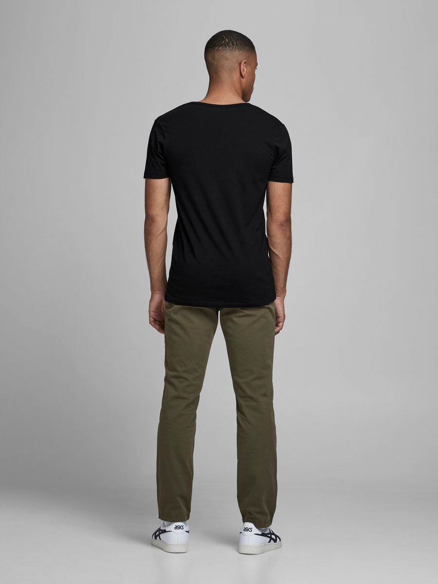 Jack & Jones T-Shirt »SLIM- FIT BASIC TEE V-NECK«, mit V-Ausschnitt