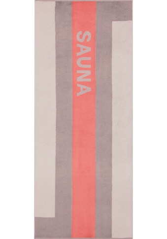Cawö Saunatuch »Streifen«, (1 St.), mit farbigem Streifen & Schriftzug kaufen
