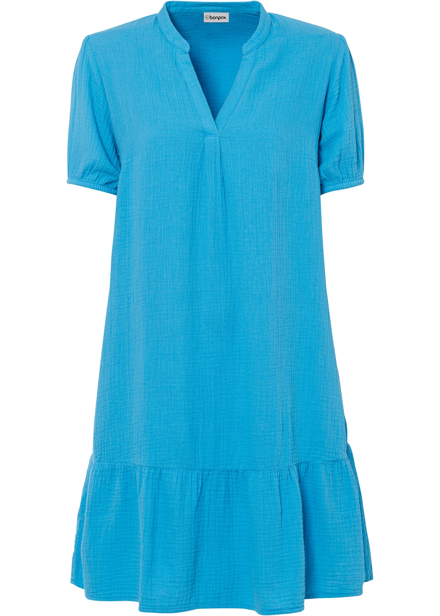 bonprix Minikleid für Frühjahrs- und Sommertage, aus Baumwolle, aus Musselin-Material