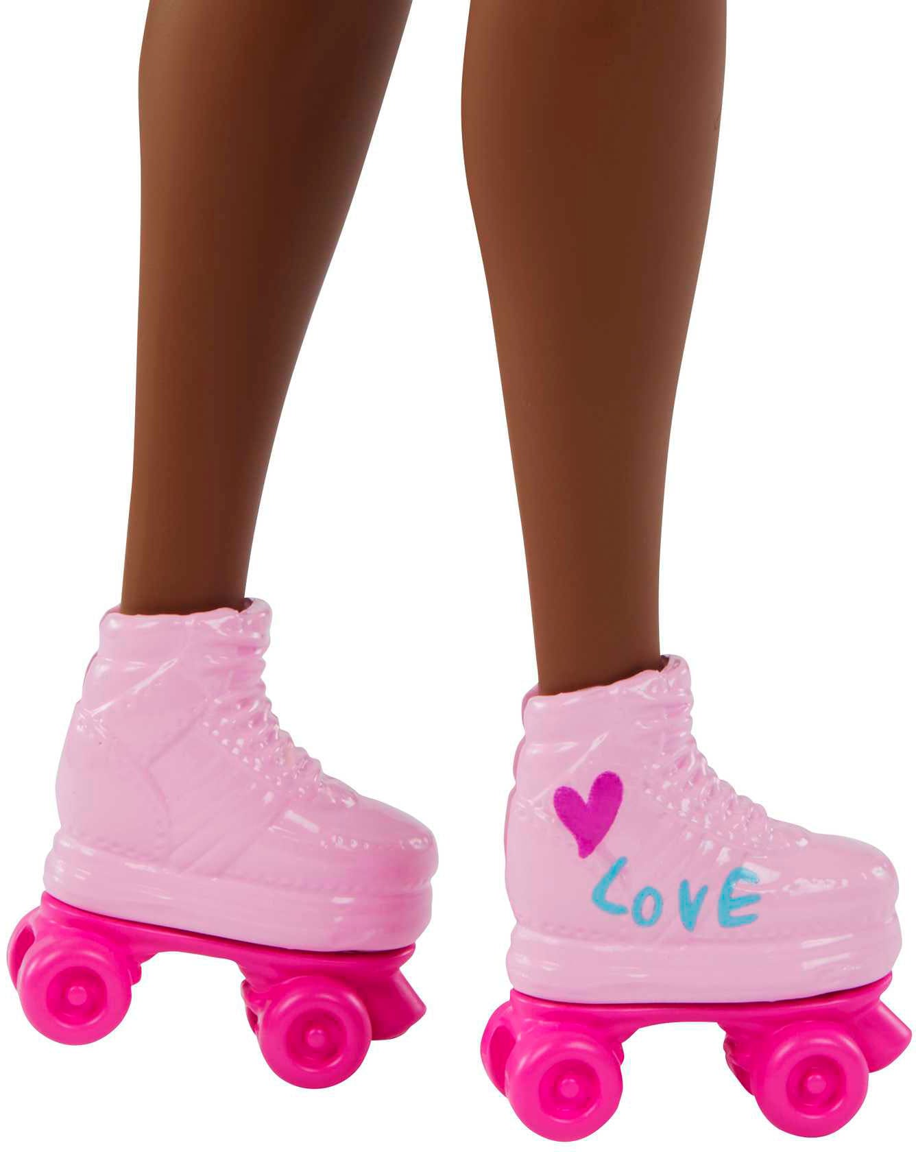Barbie Anziehpuppe »mit Rollerskates, Modeaccessoires und Welpen«