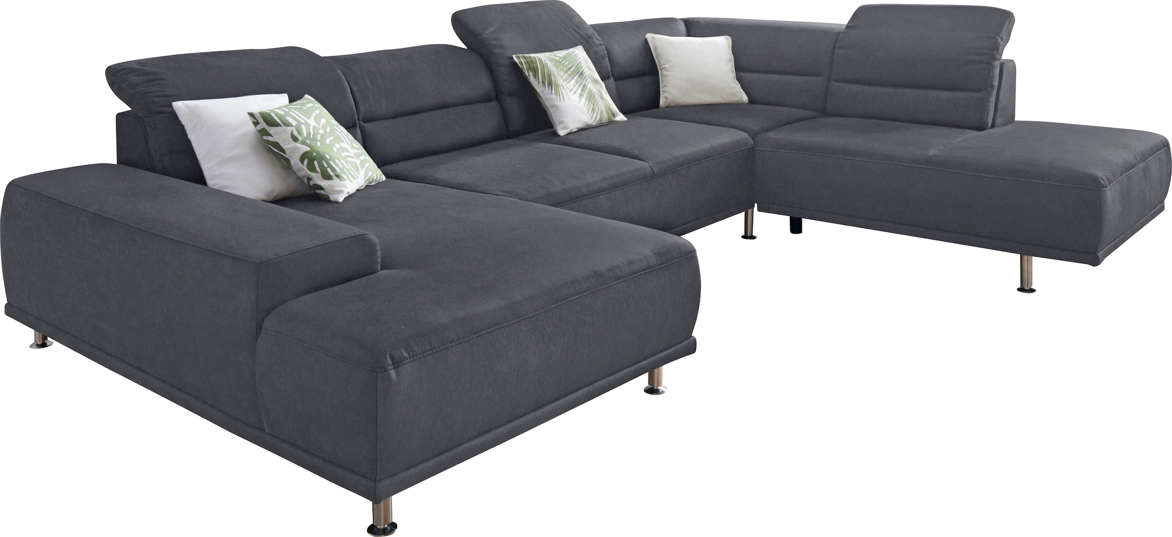 sit&more Wohnlandschaft »Mariola U-Form« mit Federkern, inklusive Kopfteil- und Sitztiefenverstellung