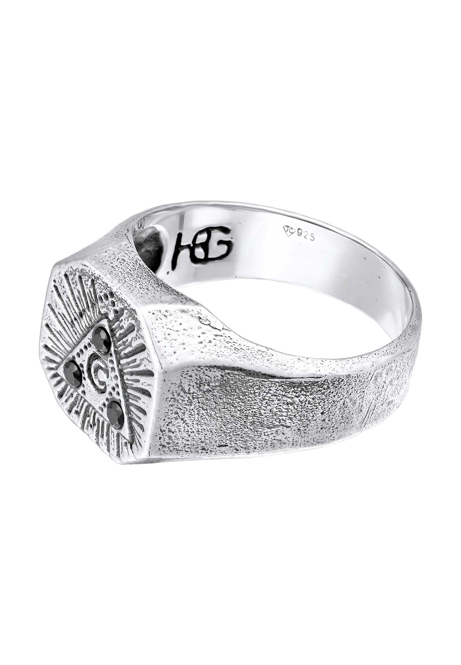 HAZE & GLORY Siegelring »Ring Siegelring - Pyramid 925 Silber«