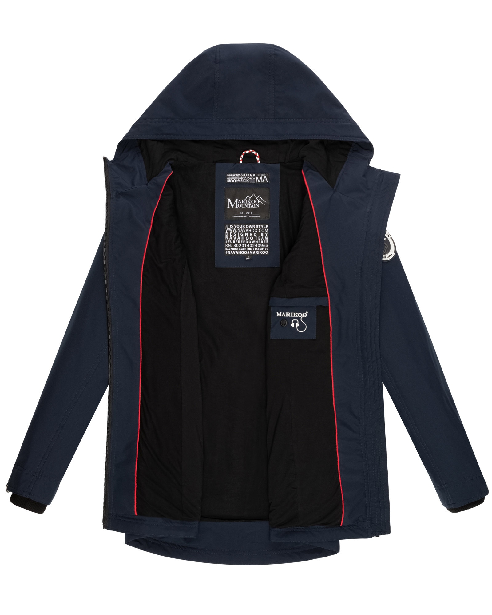 Marikoo Outdoorjacke »Marikoo Honigbeere Damen Übergangsjacke B954«