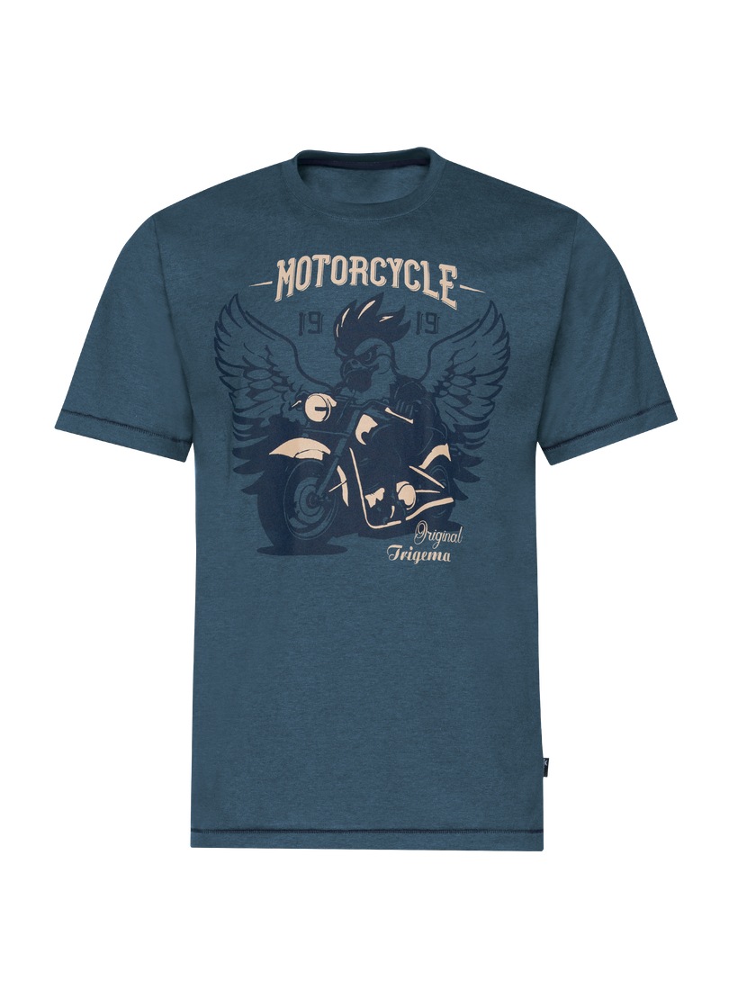 Trigema T-Shirt »TRIGEMA T-Shirt mit großem Motorrad-Printmotiv«, (1 tlg.)