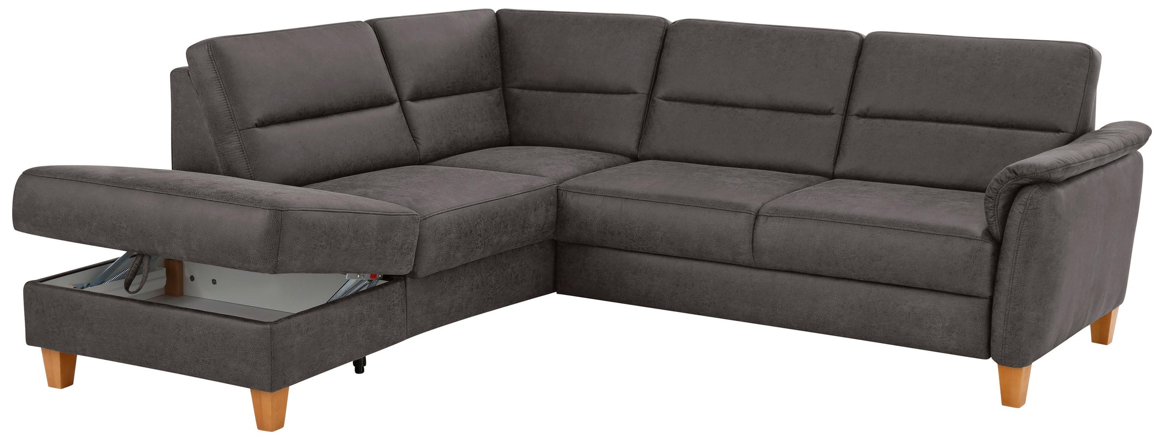Home affaire Ecksofa »Palmera L-Form«, Federkern, wahlweise mit Bettfunktion und mit/ohne Stauraum