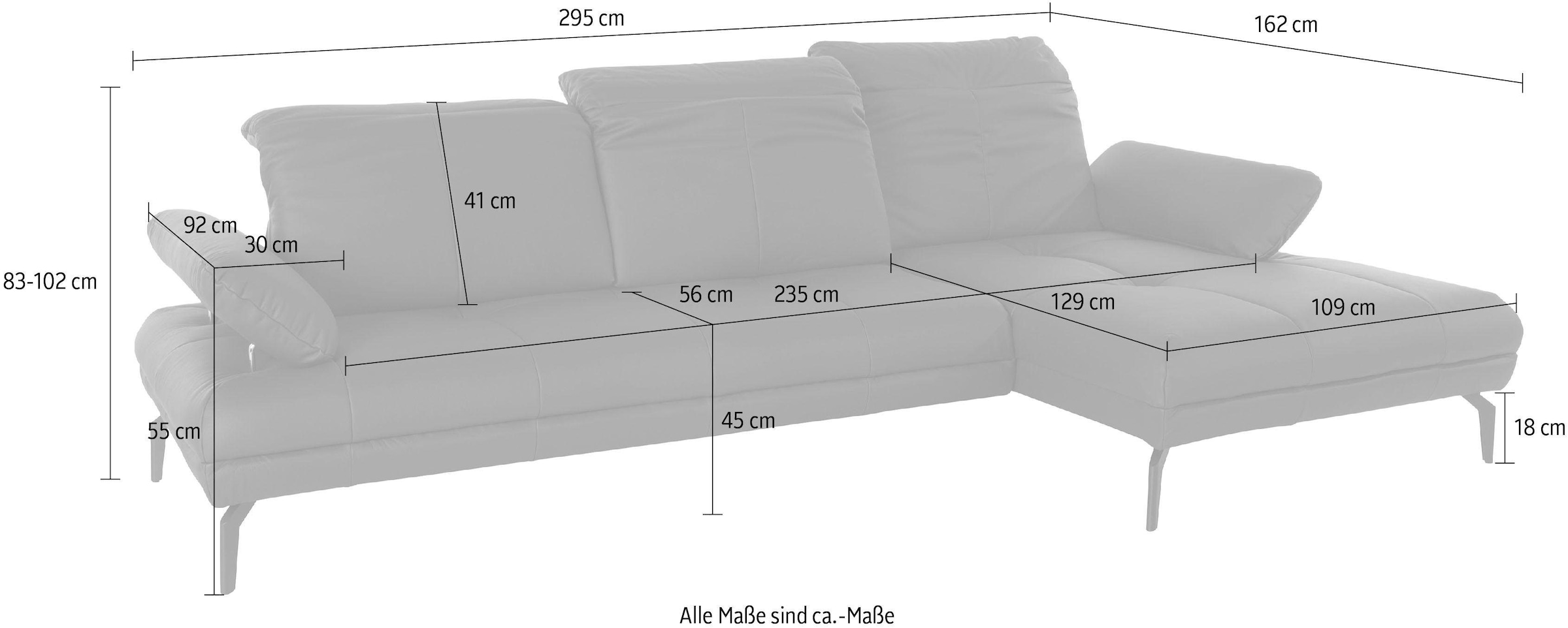 andas Ecksofa »Stenlille L-Form«, incl. Sitztiefen-, Kopfteil- und Armteilverstellung