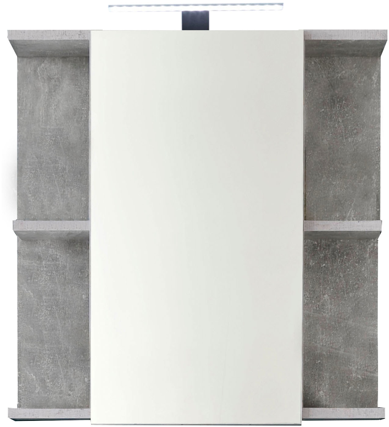 Spiegelschrank, (2 St.), Spiegell, B/H/T: ca. 60 / 62 / 20 cm, grau, mit LED-Beleuchtung
