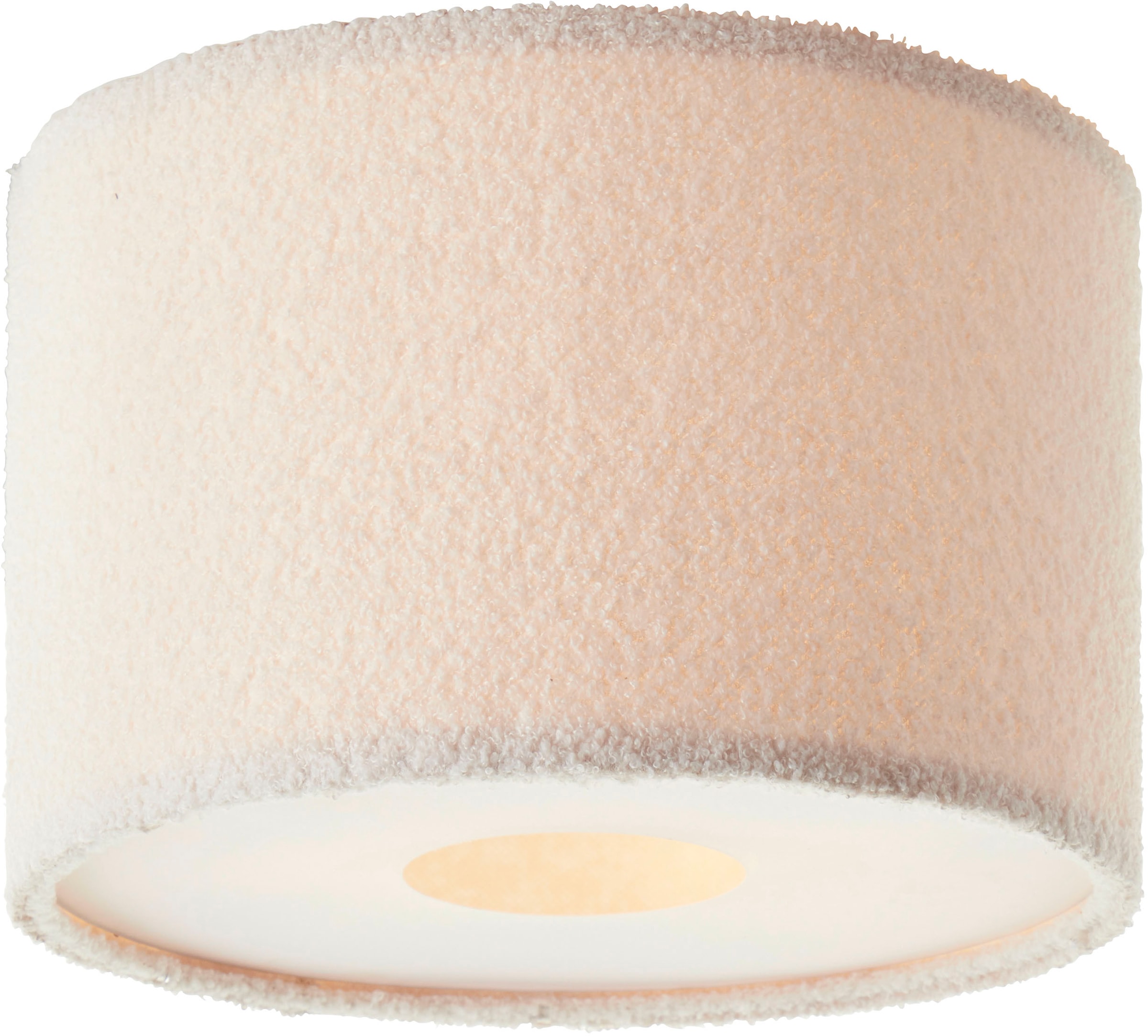 LeGer Home by Lena Gercke Deckenleuchte »Debora«, 2 flammig, Teddy-Stoff, Ø 35 cm, E27, beige