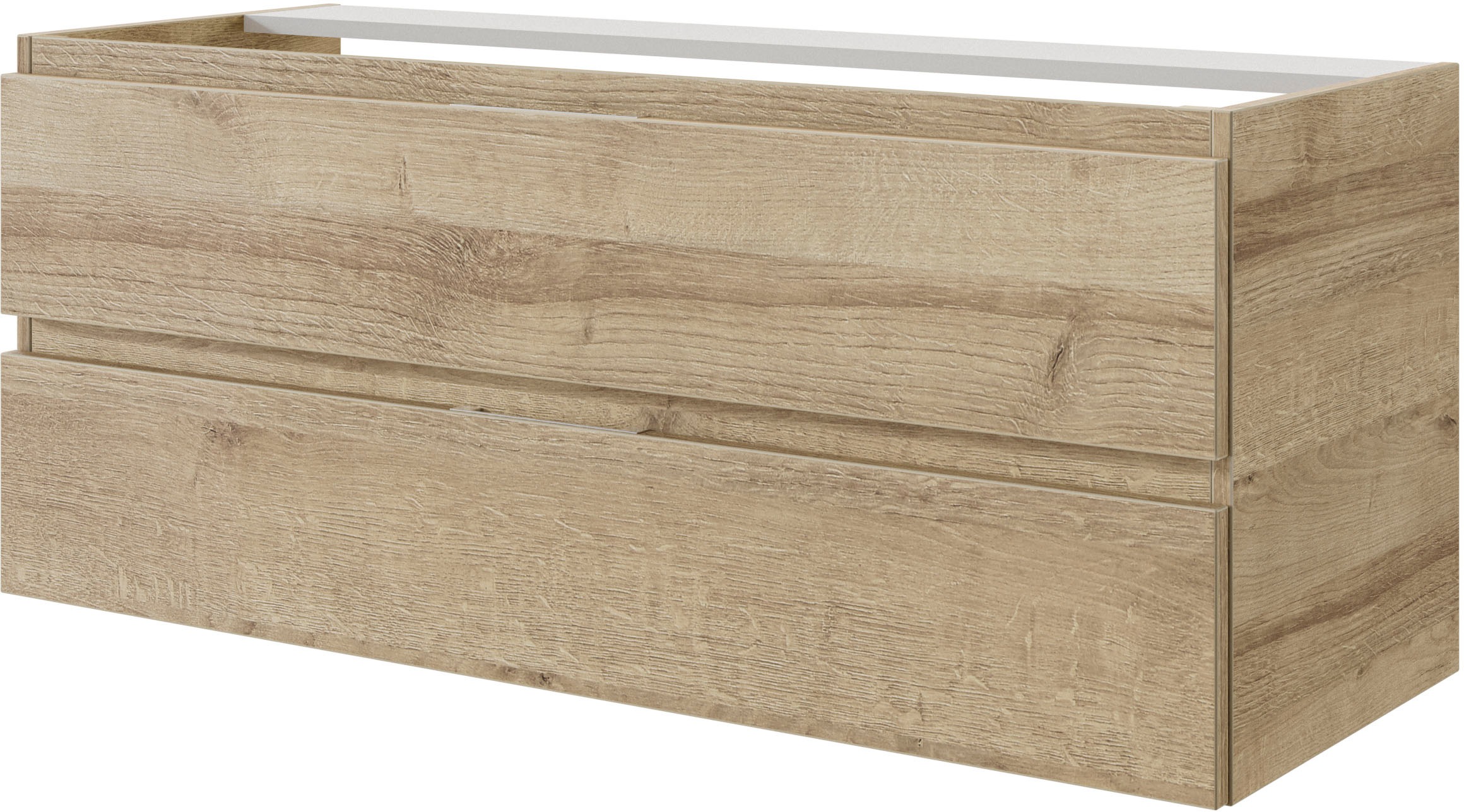 Saphir Badmöbel-Set »Serie 4035 2-teilig, Keramik-Doppelwaschtisch mit LED-Spiegelschrank«, (Set), Doppel-Waschplatz inkl Türdämpfer, 120 cm breit, 2 Schubladen, 3 Türen