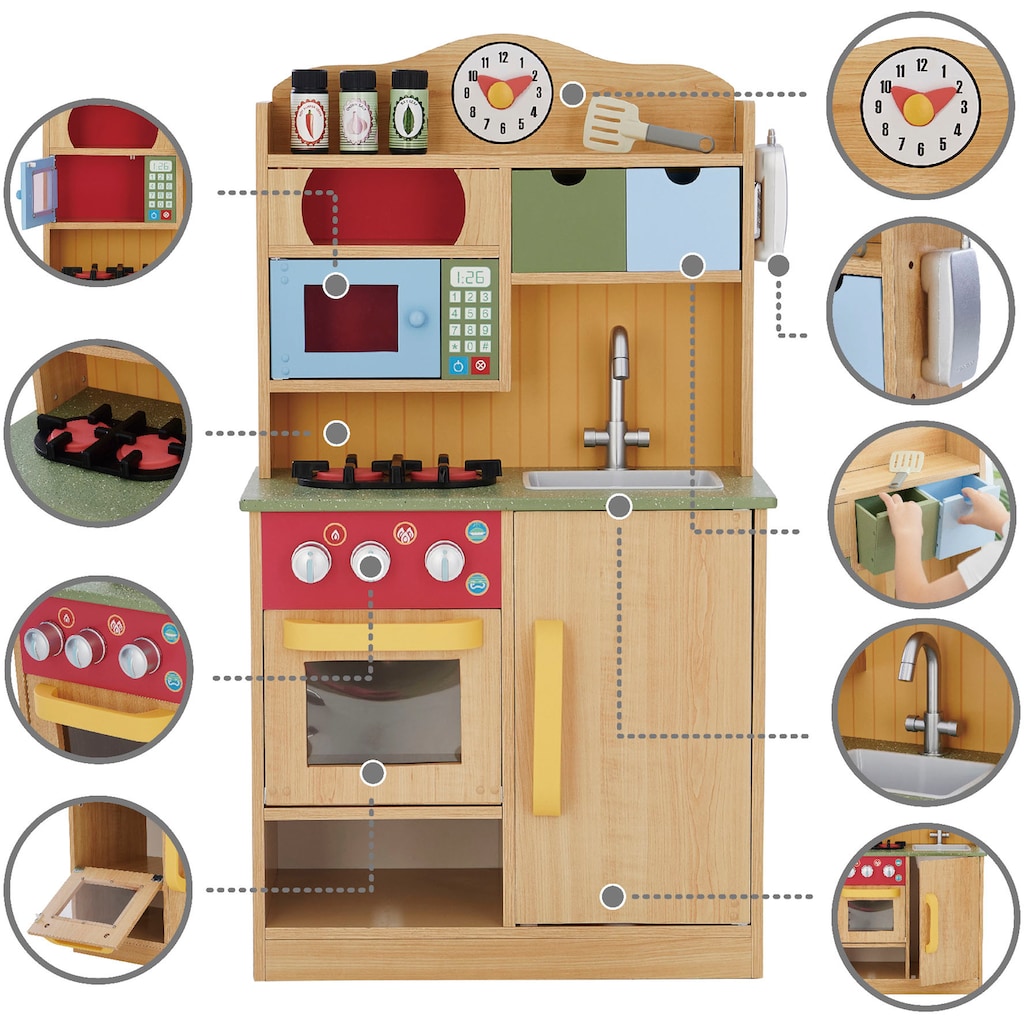 TEAMSON™ KIDS    Spielküche »Little Chef Florence Classic«, mit drehbaren Bedienknöpfen mit Klickgeräusch