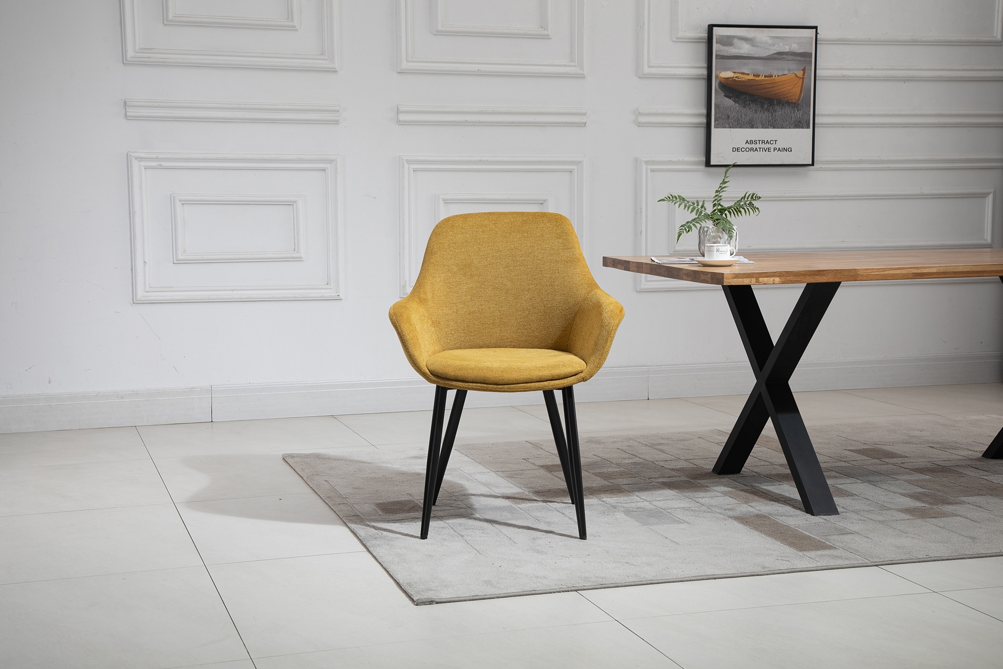 SalesFever Essgruppe »Stilvolle Essgruppe für Ihr Zuhause«, (Set, 5 tlg.), 5-teiliges Set, Tischplatte mit seidenmattem OSMO Hartwachs-Öl behande