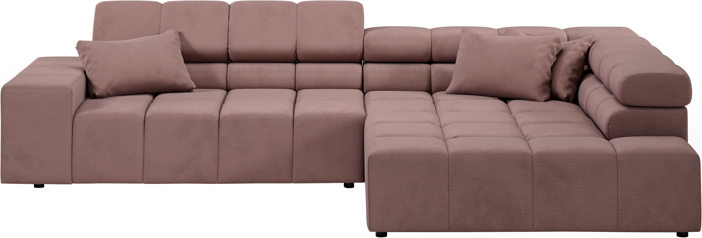 Home affaire Ecksofa »Ancona incl. Kopfteilverstellung, OTTOs Choice, Breite 319cm, L-Form« wahlweise motorische Sitztiefenverstellung, auch in Cord + Easy Care