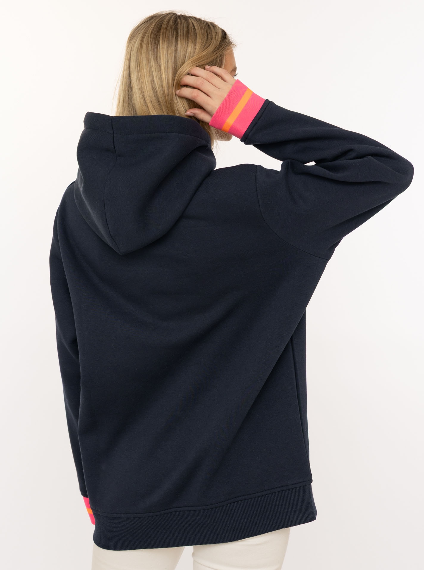 Zwillingsherz Hoodie »"Rahel"«, Kontrastbündchen, Kängurutasche, Langarm, Kapuze, Kordelzug
