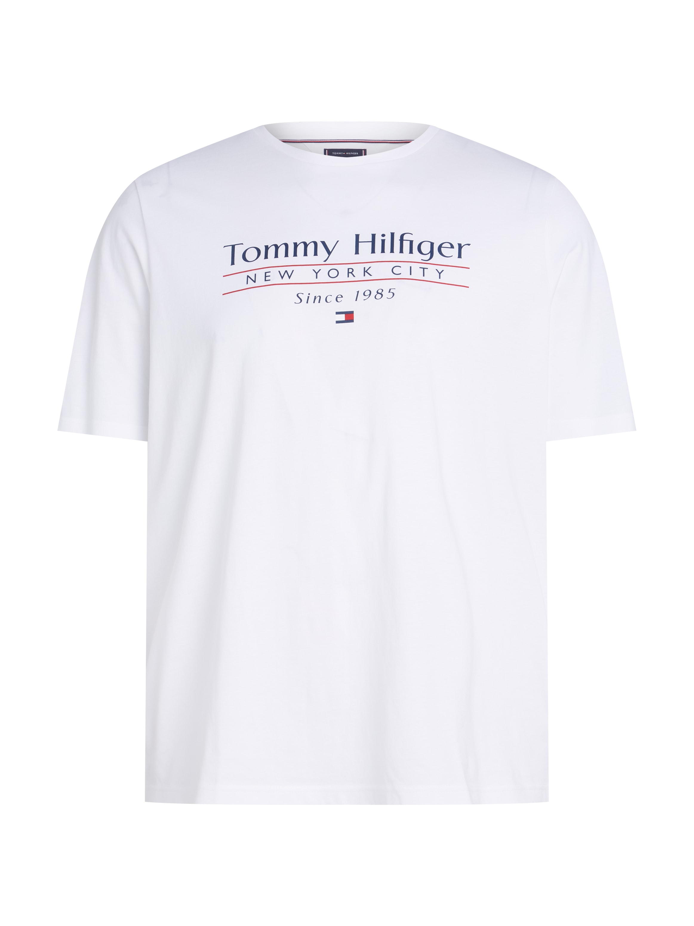 Tommy Hilfiger Big & Tall T-Shirt »BT-HILFIGER CENTER STACK TEE-B«, Große Größen, mit mehrfarbigen Print