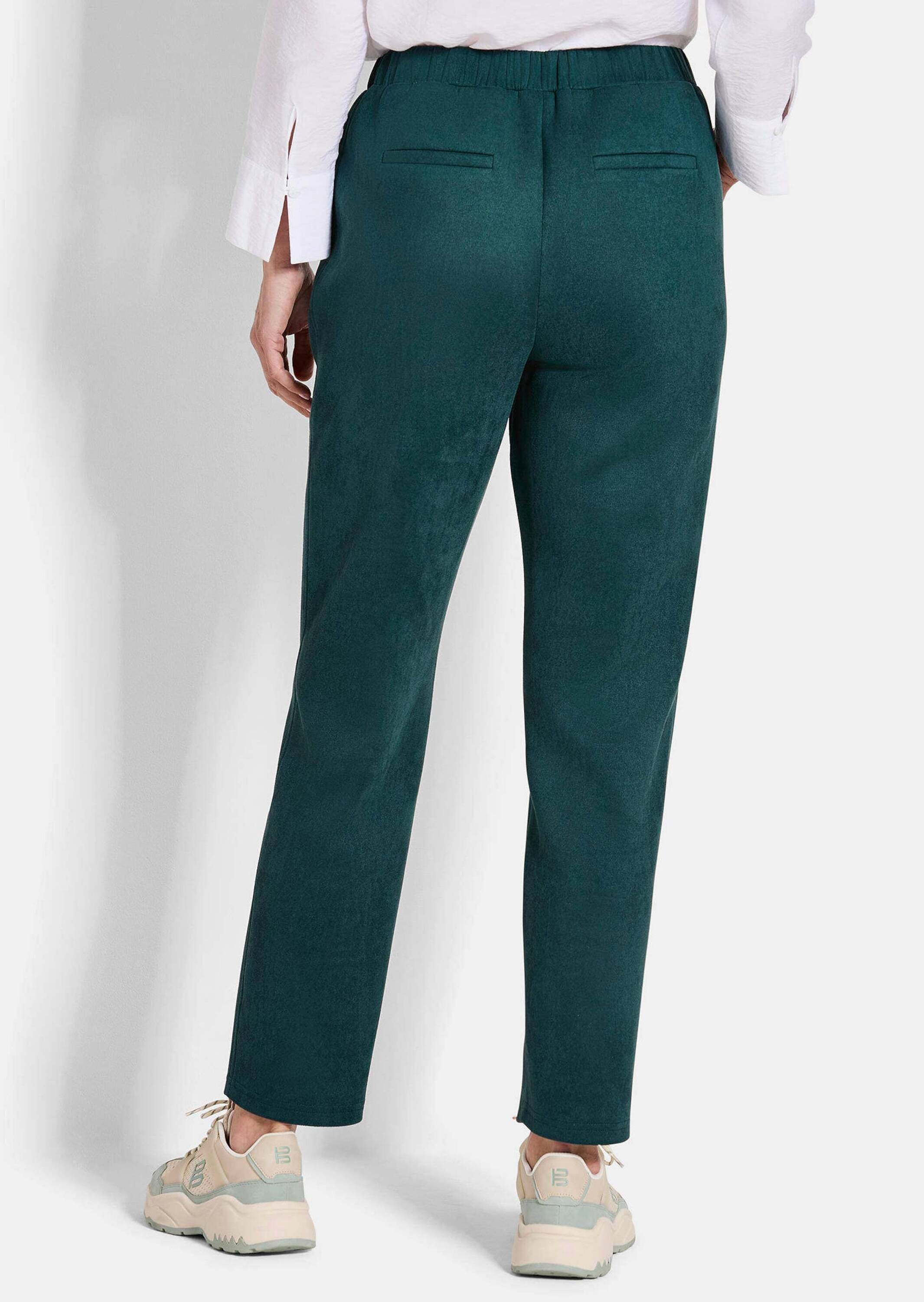 GOLDNER Chinohose »Kurzgröße Hose LOUISA in Veloursleder-Optik«