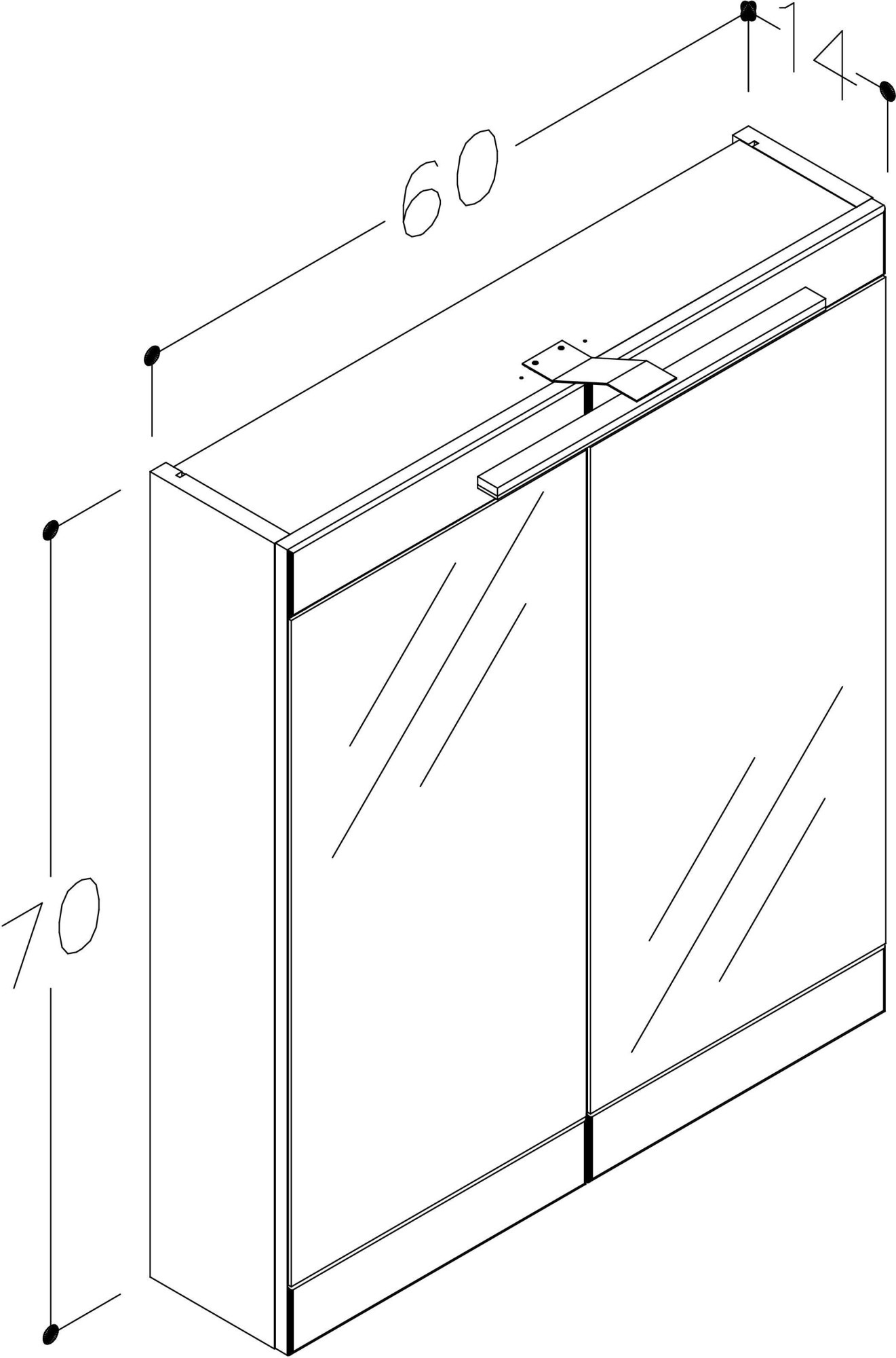 welltime Badezimmerspiegelschrank »Serena Retro«, FSC®-zertifiziertes Material, Breite 61,5 cm