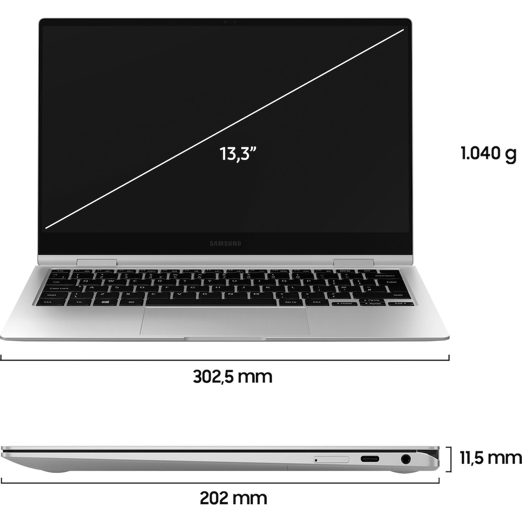 Samsung Convertible Notebook »Galaxy Book Pro 360 5G«, 33,78 cm, / 13,3 Zoll, Intel, Core i7, Iris© Xe Graphics, 512 GB SSD