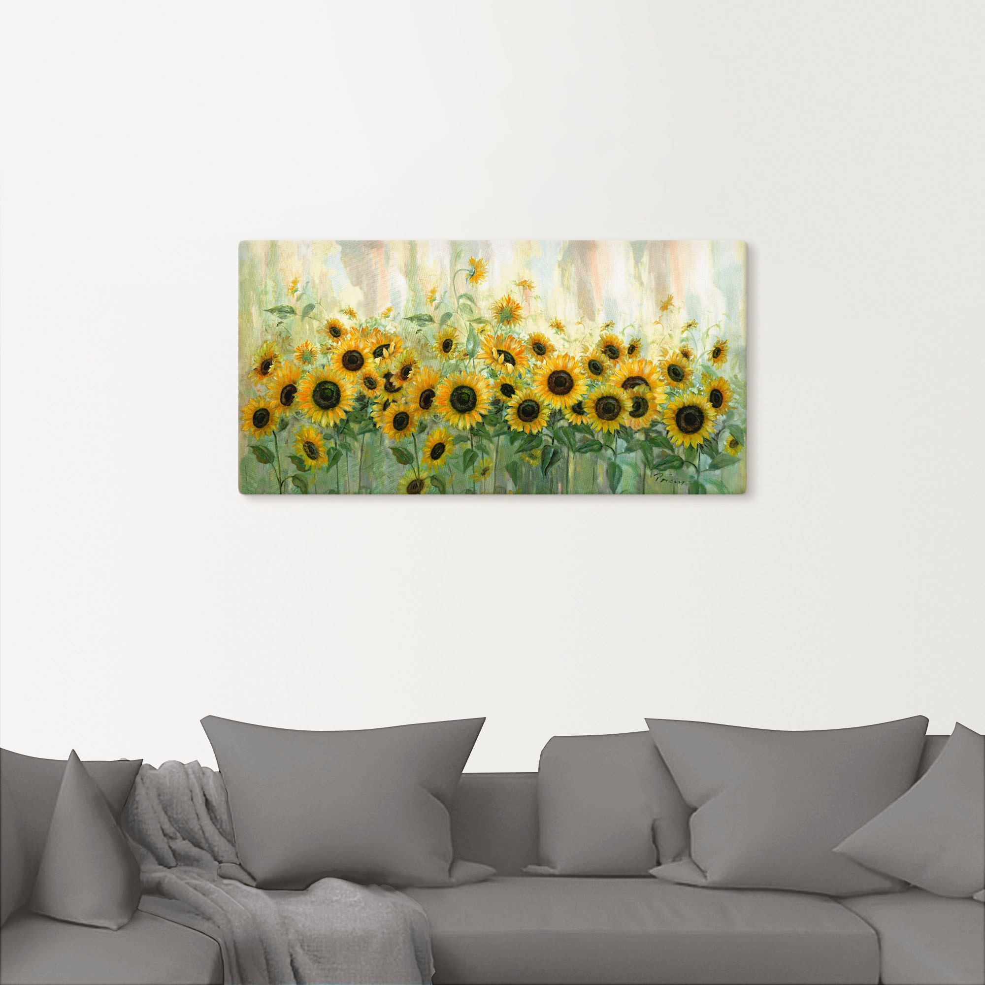Artland Wandbild »Sonnenblumenwiese«, Blumen, (1 St.), als Leinwandbild, Wandaufkleber in verschied. Größen
