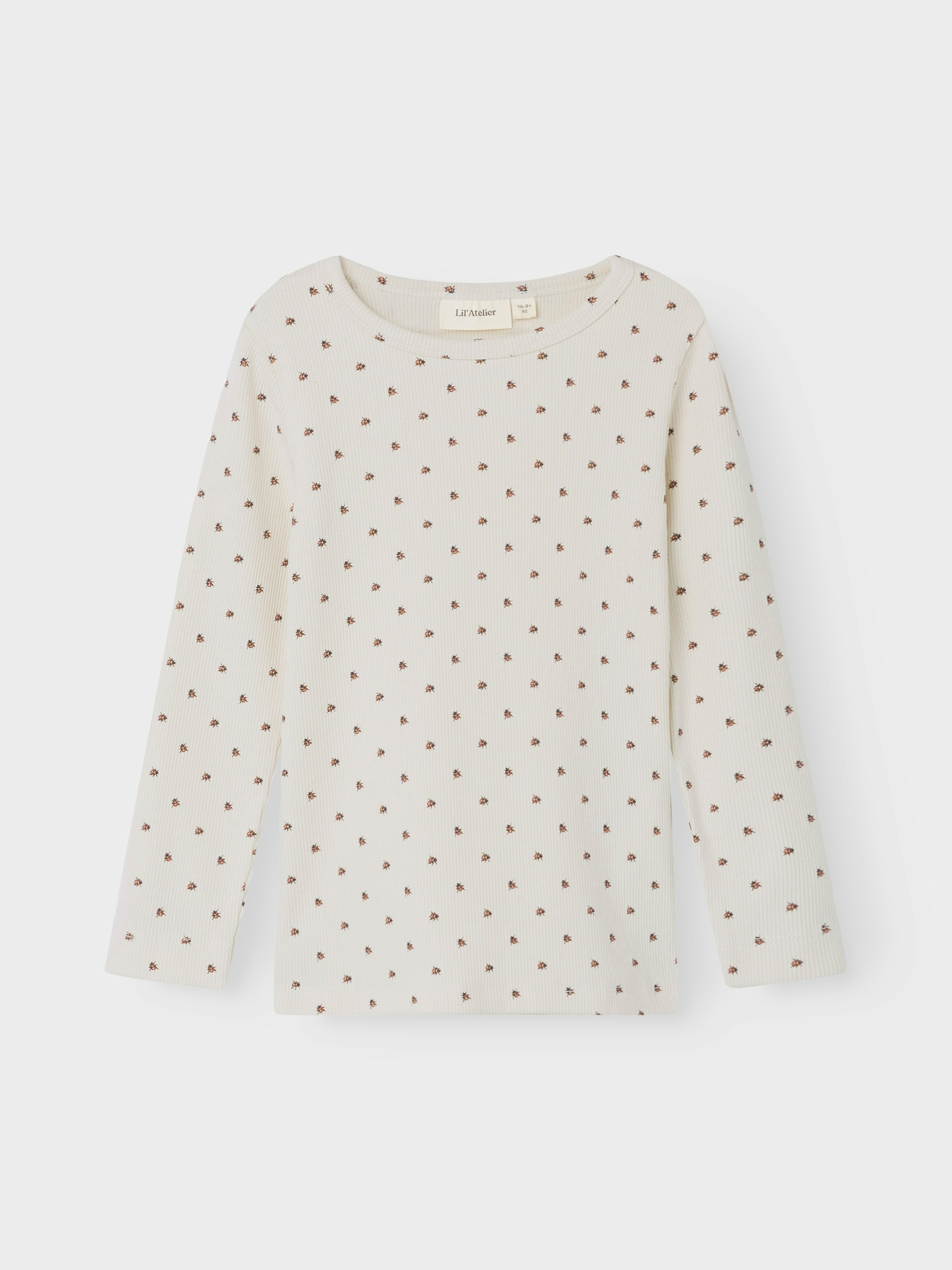 Lil' Atelier Langarmshirt »NMNLAGO KIM LS SLIM TOP LIL NOOS« weiche Jersey Rippqualität