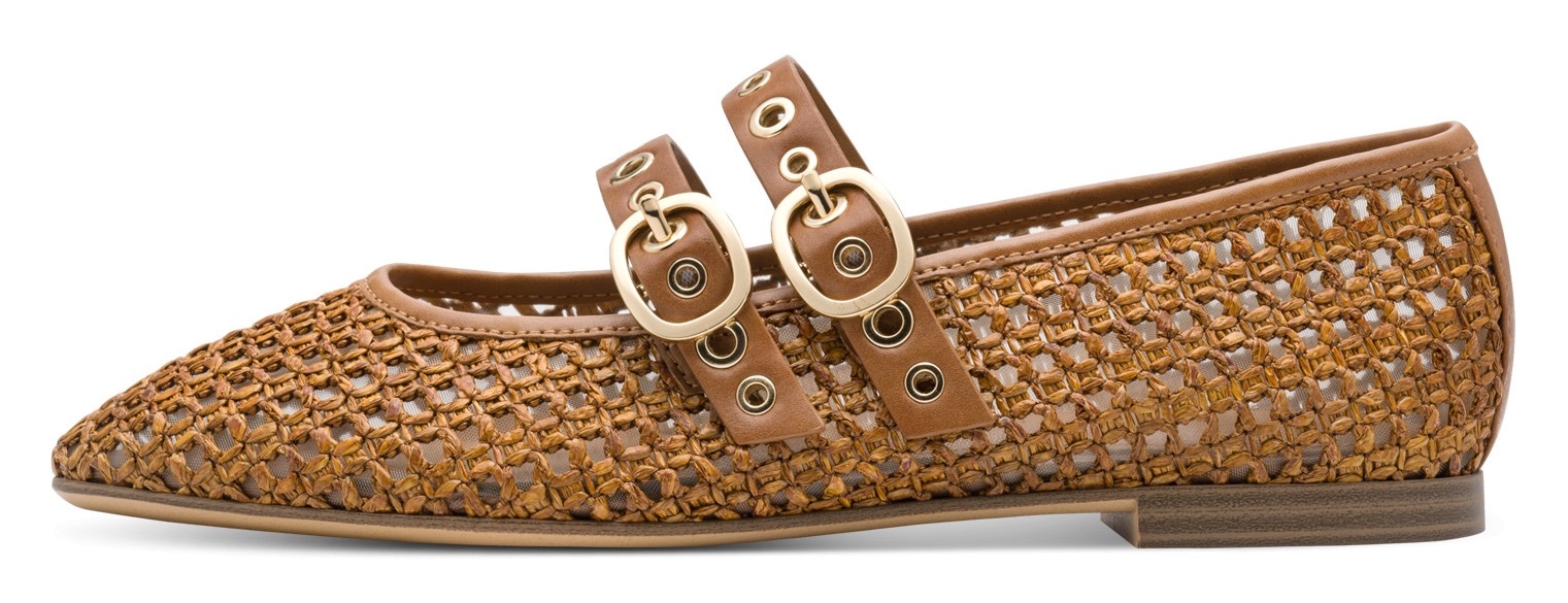 Tamaris Riemchenballerina  , Businessschuh, Frühlingsschuh mit zwei verstellbaren Schnallen